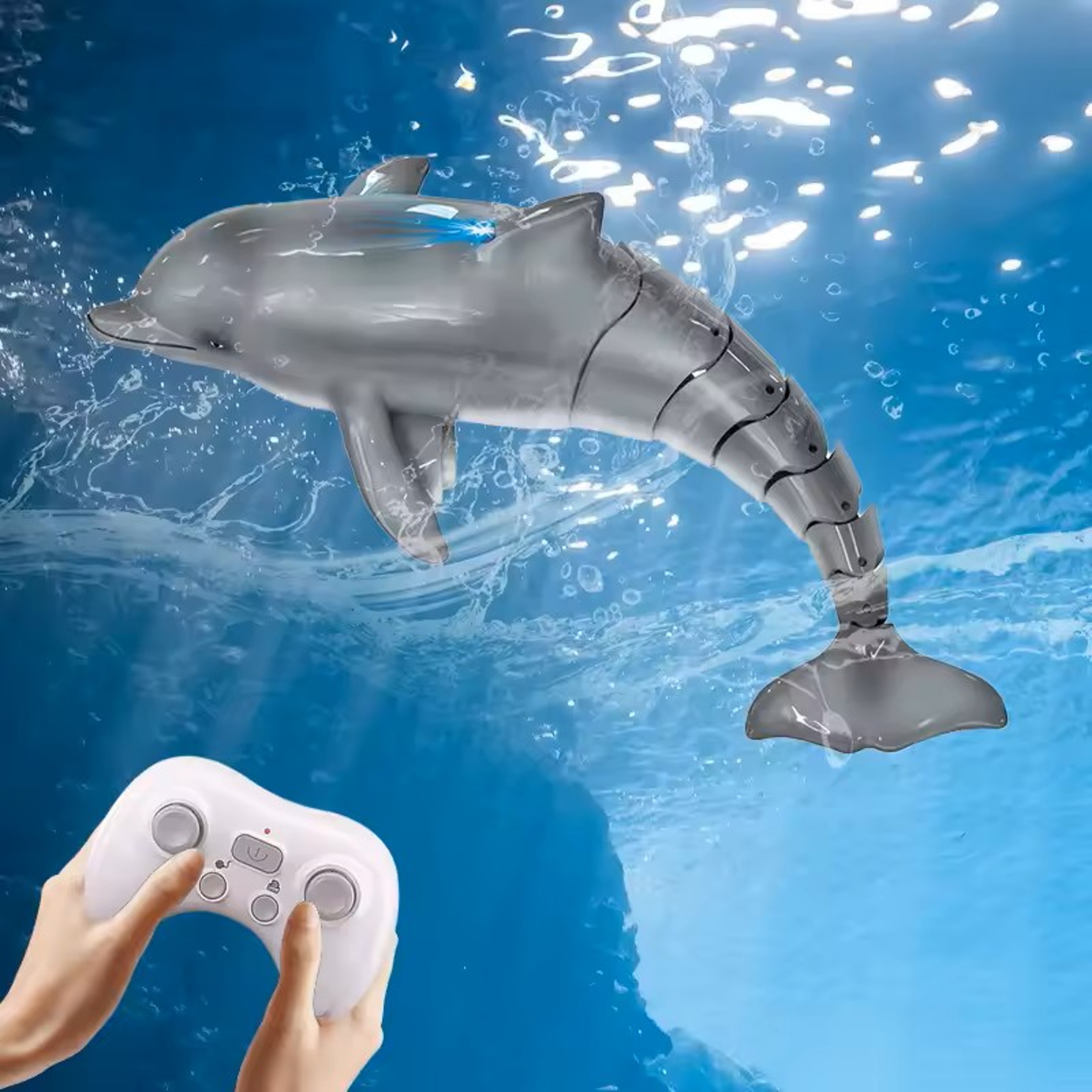 Remote Control Dolphin Toy with LED Light for Kids – view 3