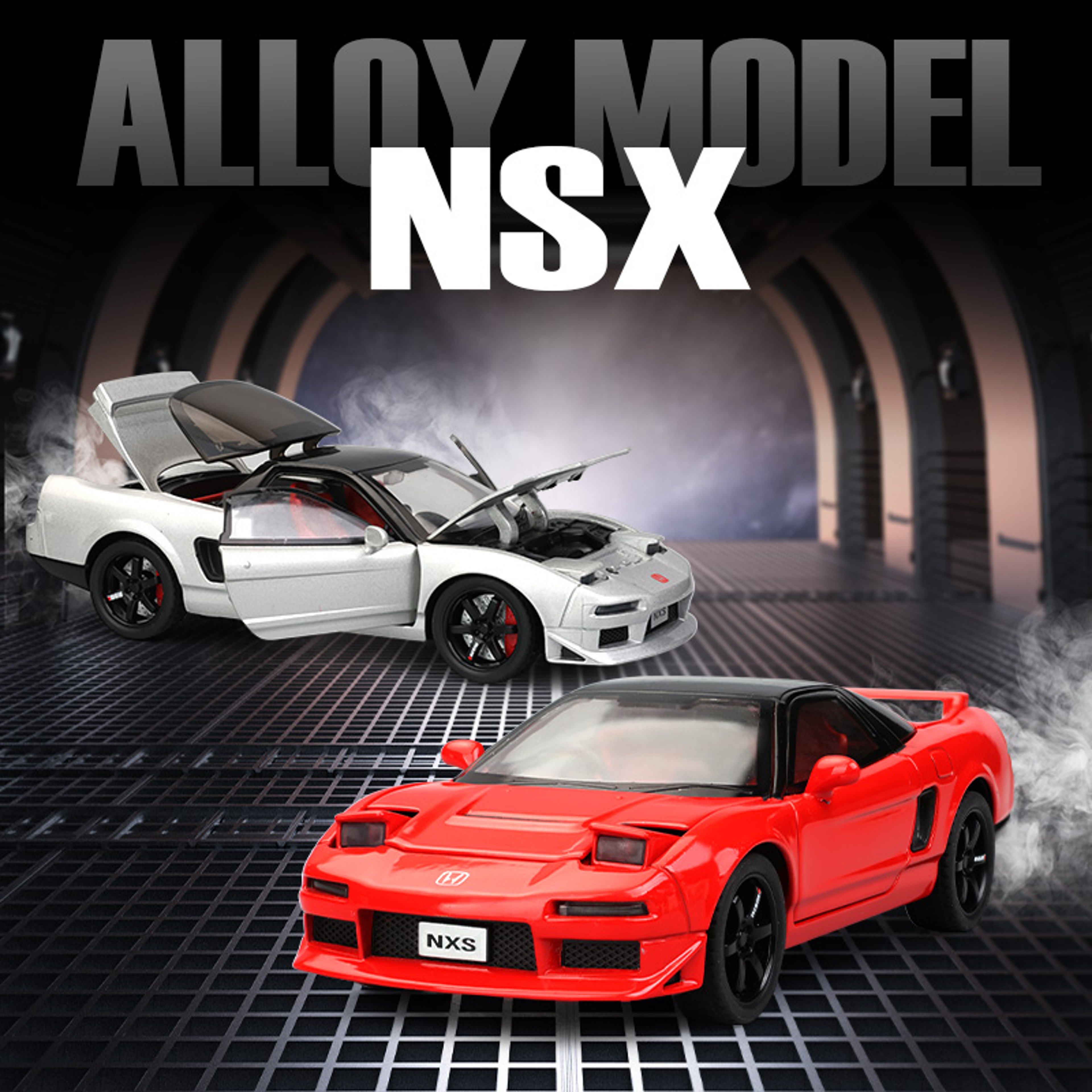 Honda NSX Diecast Pull Back Toy Car with Sound & Lights 1:32 JDM Model for Kids & Collectors – view 6