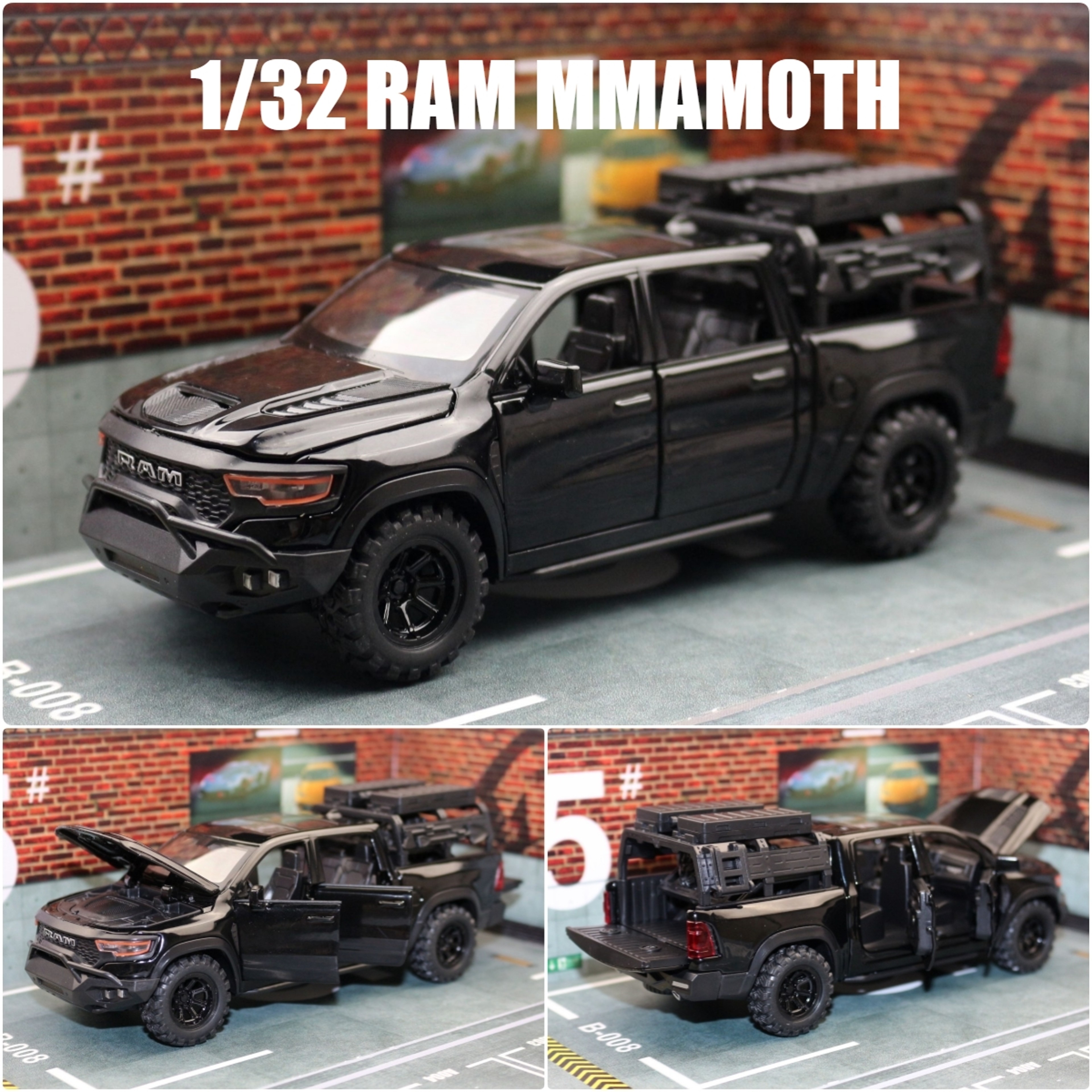 Dodge RAM Mammoth Diecast Toy Truck with Lights, Sounds & Pull Back Action – view 7