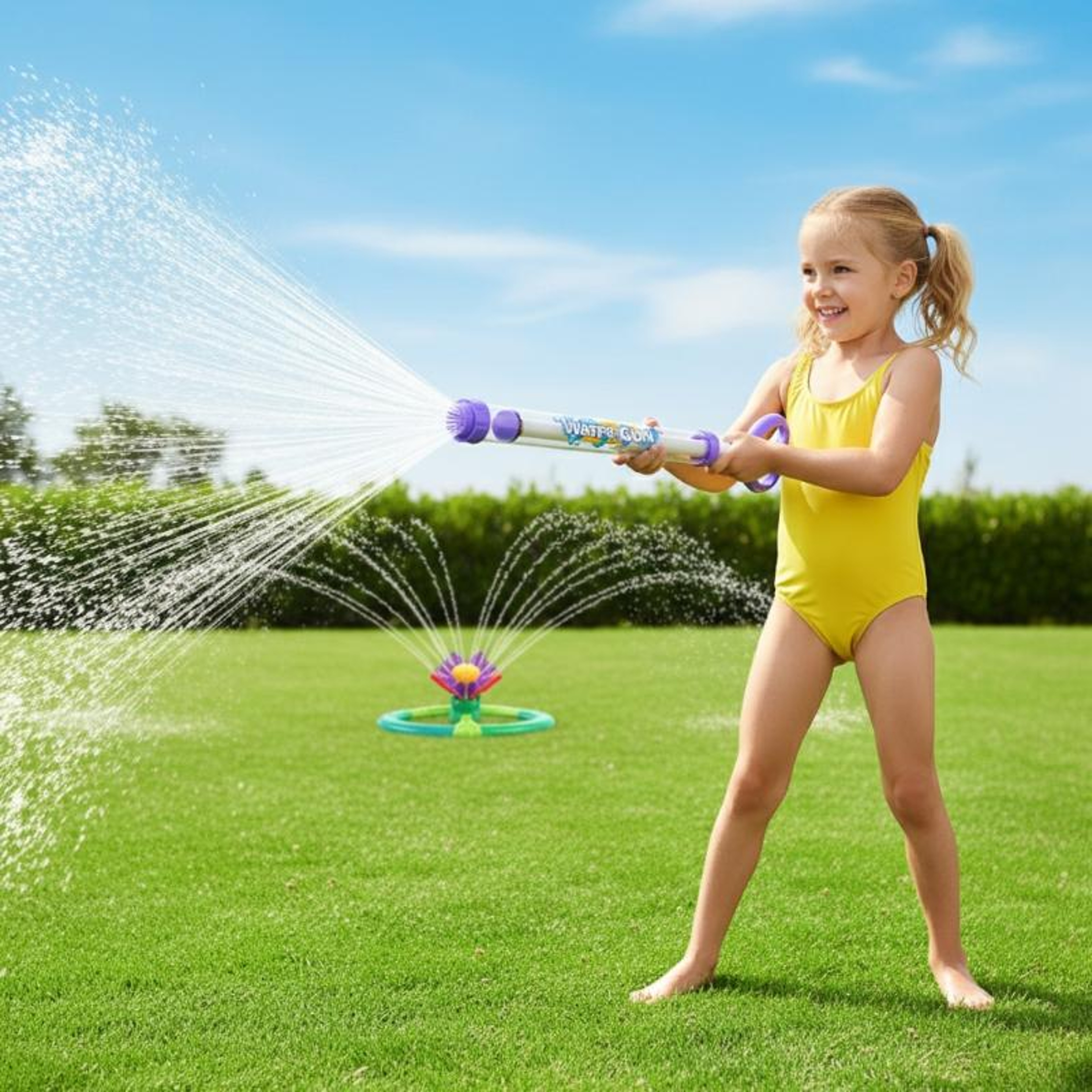 Pull Back Water Spray Toy for Kids Fun Summer Beach Water Battle Game – view 6