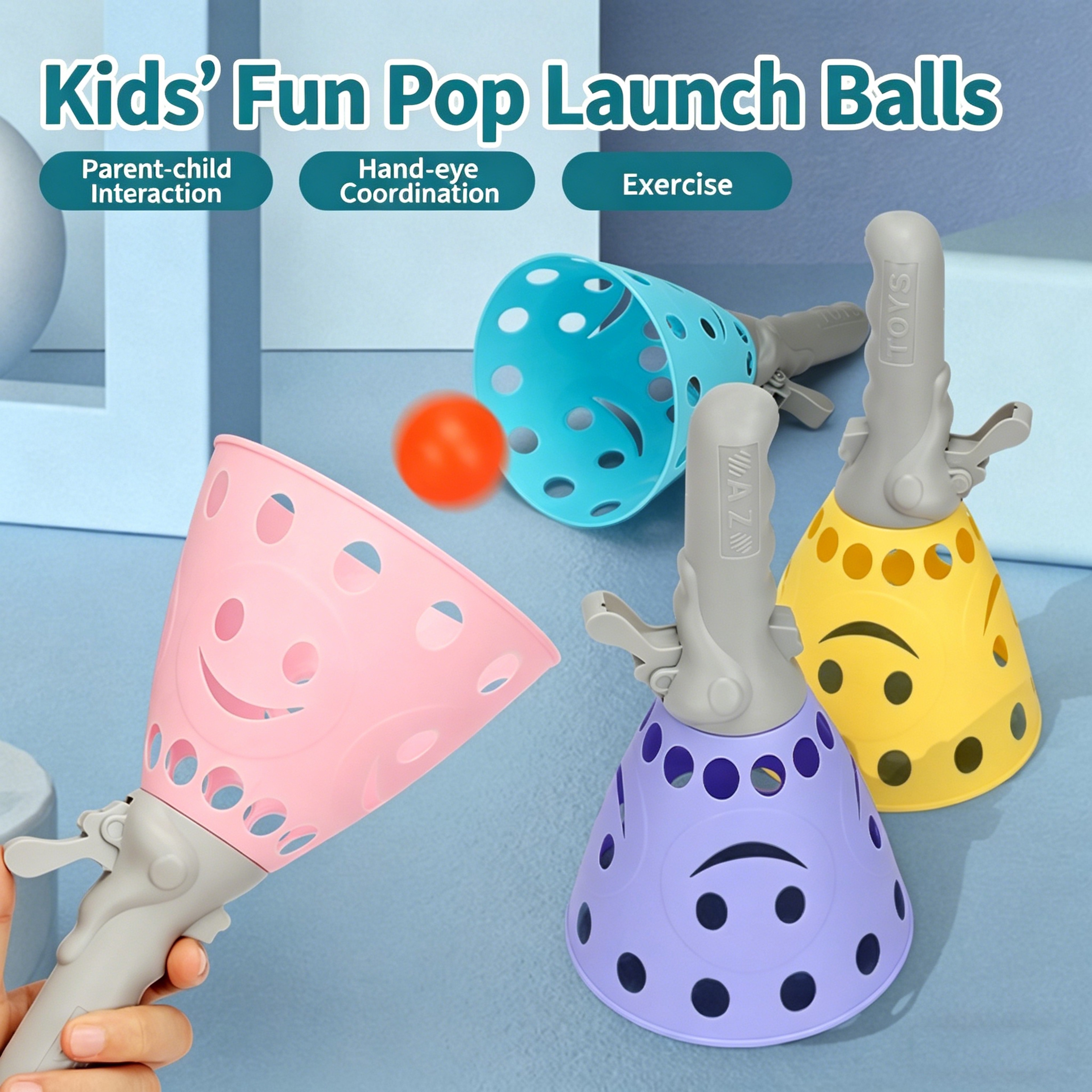Fun Grip Catch Ball Game Set for Kids & Families Kids Outdoor Game for Beach, Backyard & Parties – view 2