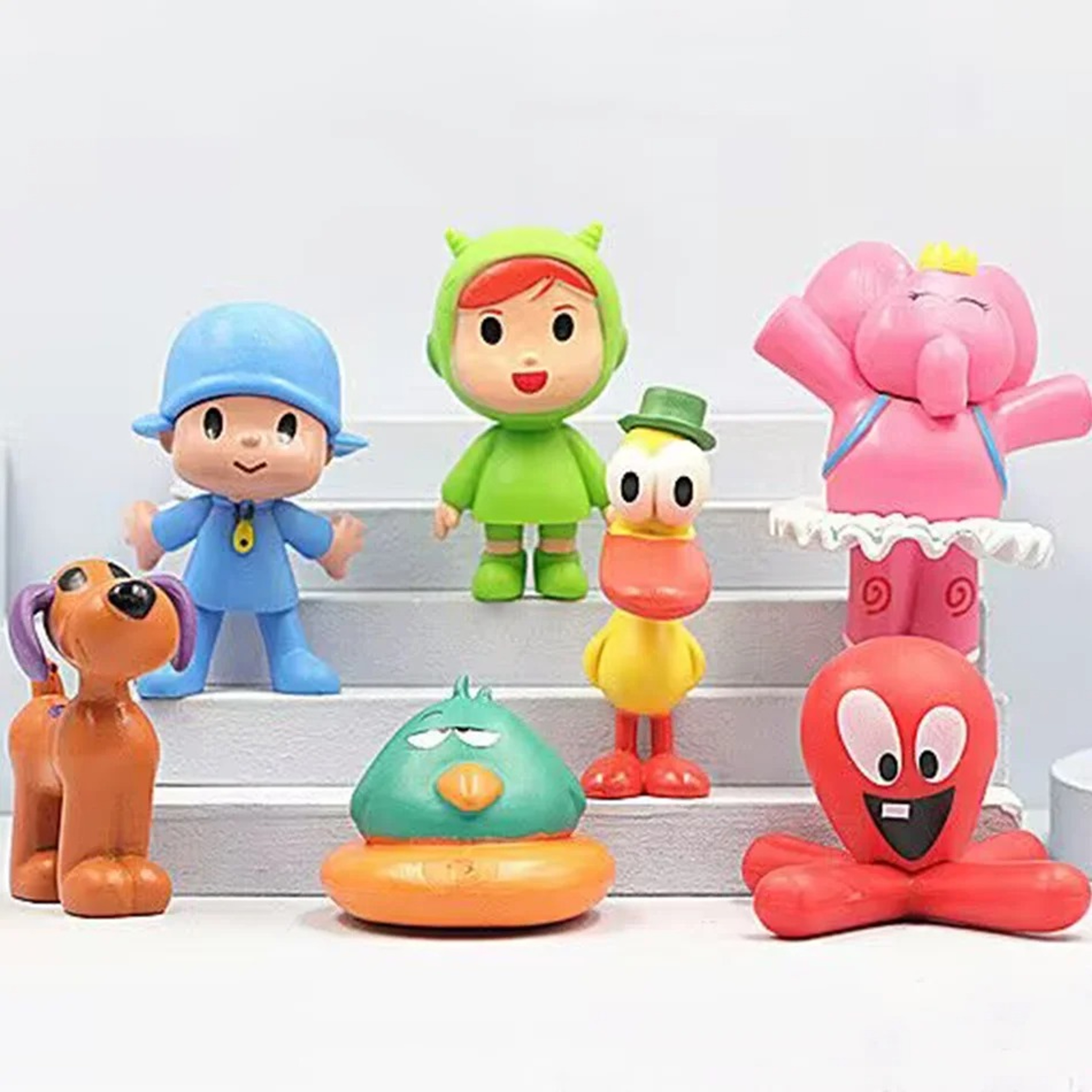 Pocoyo Cute Animal Figurines 7-Piece PVC Toy Set for Kids & Collectors – view 1