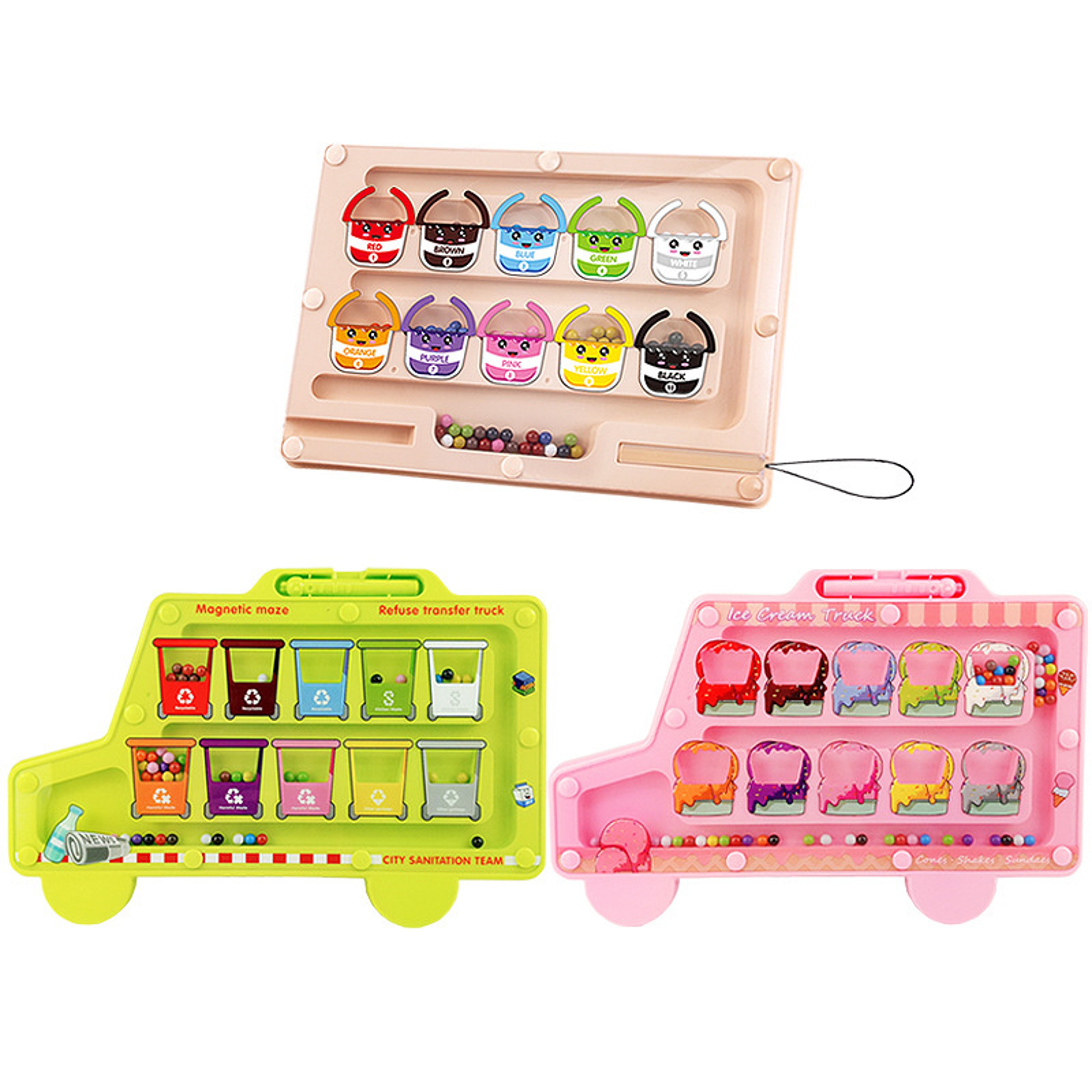 Montessori Magnetic Maze Color Sorting Toy for Kids Fine Motor Learning Game – view 2