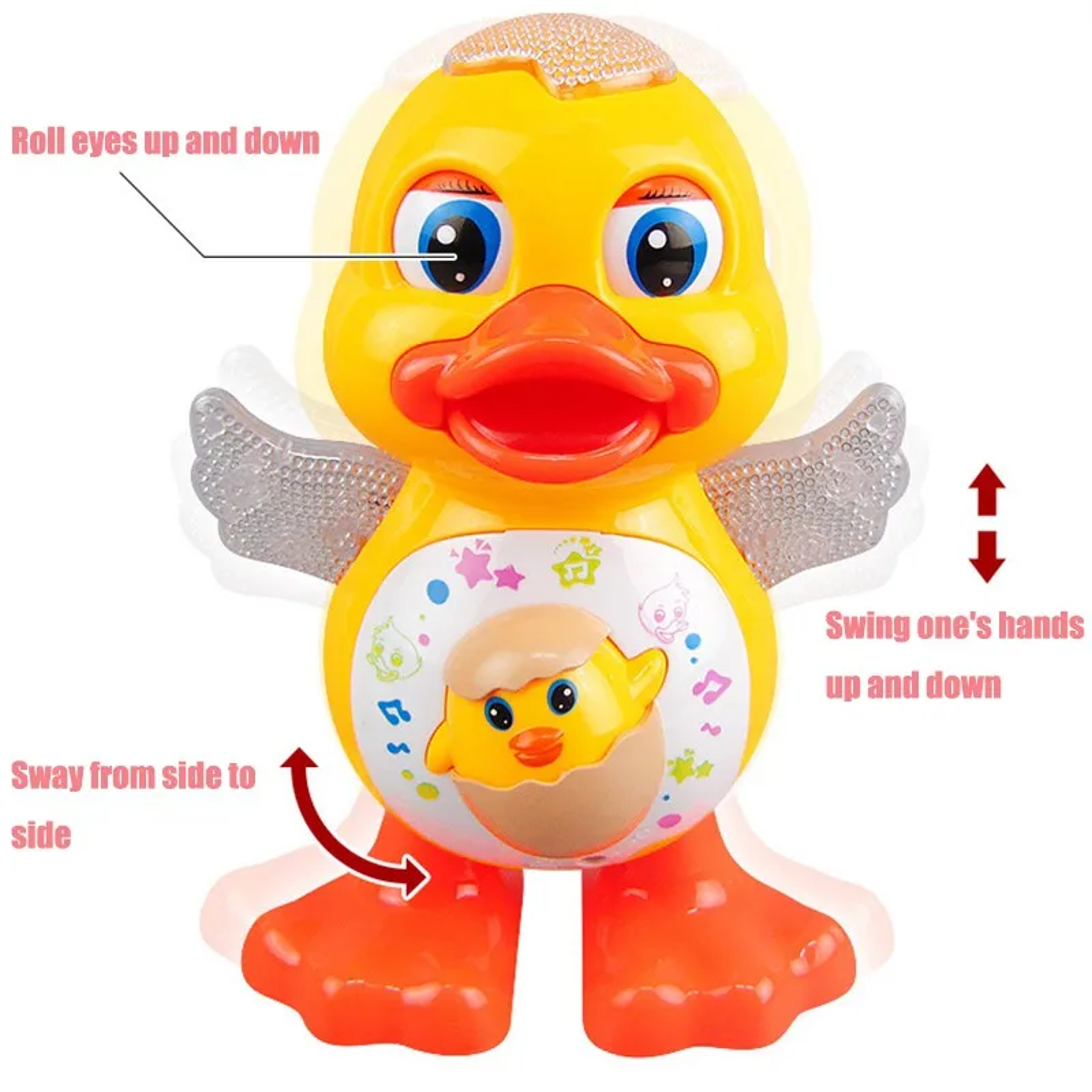 Interactive Dancing Duck Toy with Music, Flashing Lights & Educational Fun for Kids – view 3