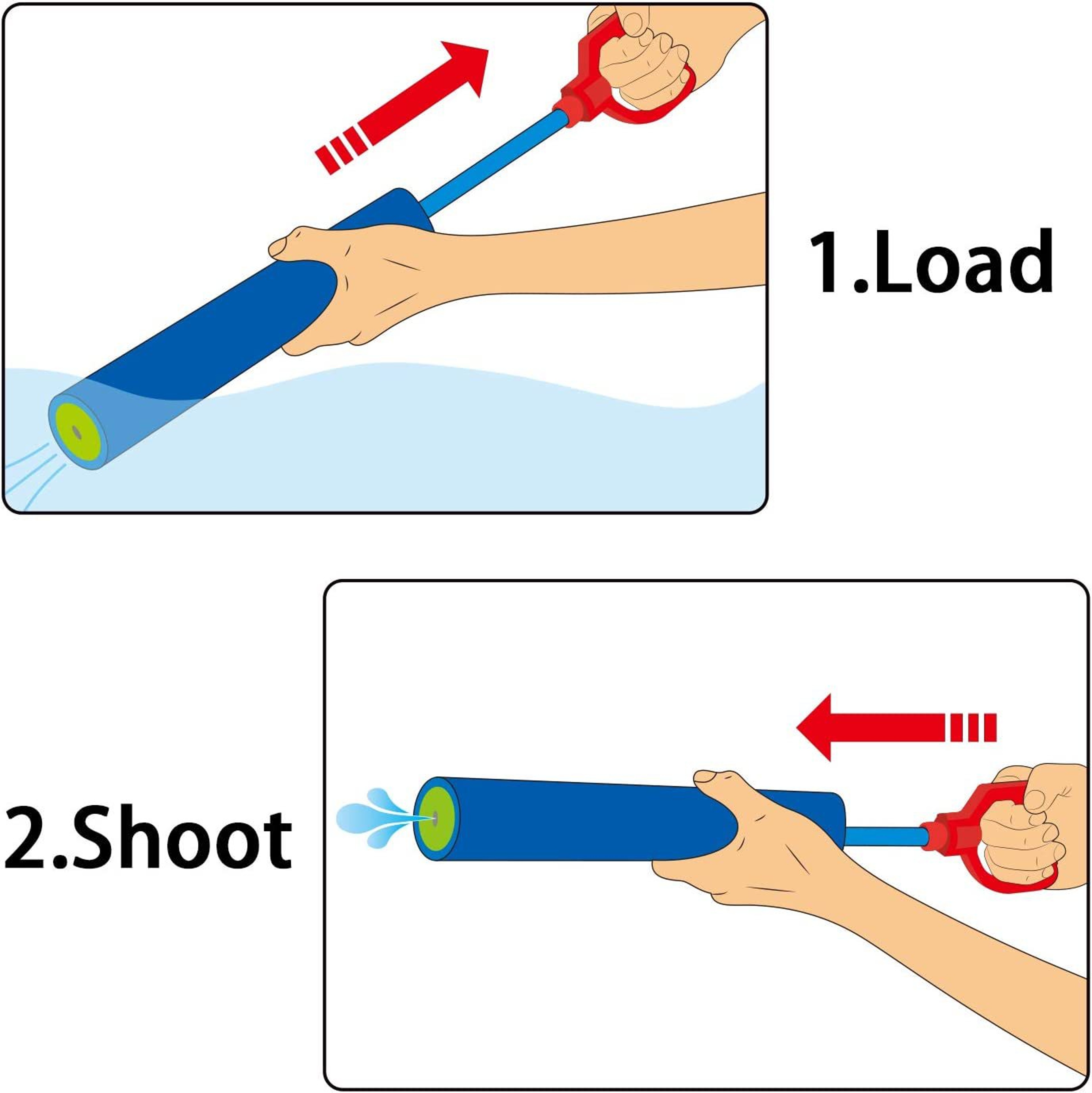 6 Pack Foam Water Guns Water Blaster Set for Kids Outdoor Pool & Beach Fun – view 4
