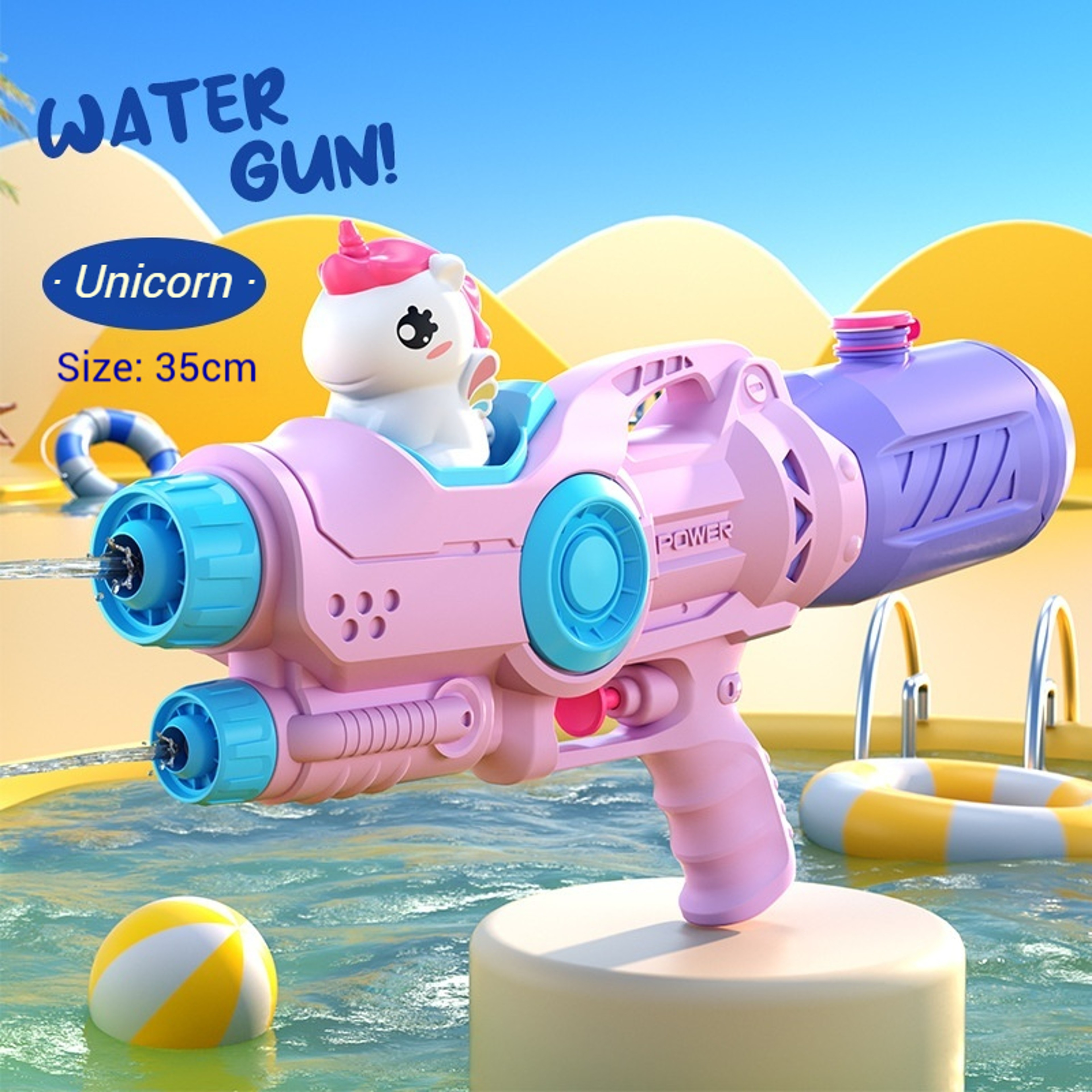Cartoon Animal Kids Water Gun Double Nozzle Summer Pool Spray Toy – view 1