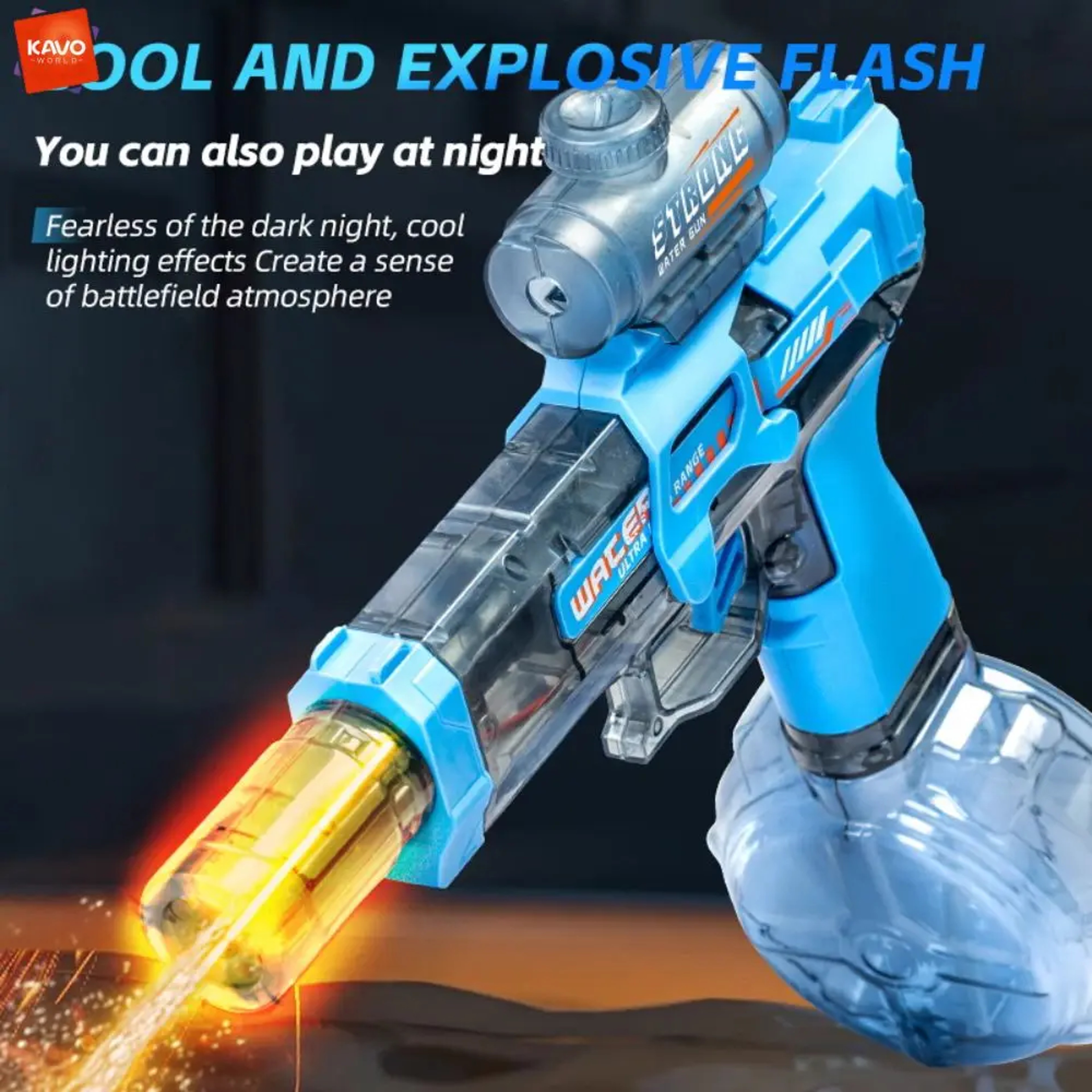 Electric Water Gun Rechargeable Automatic Water Blaster with LED Lights for Summer Fun – view 4
