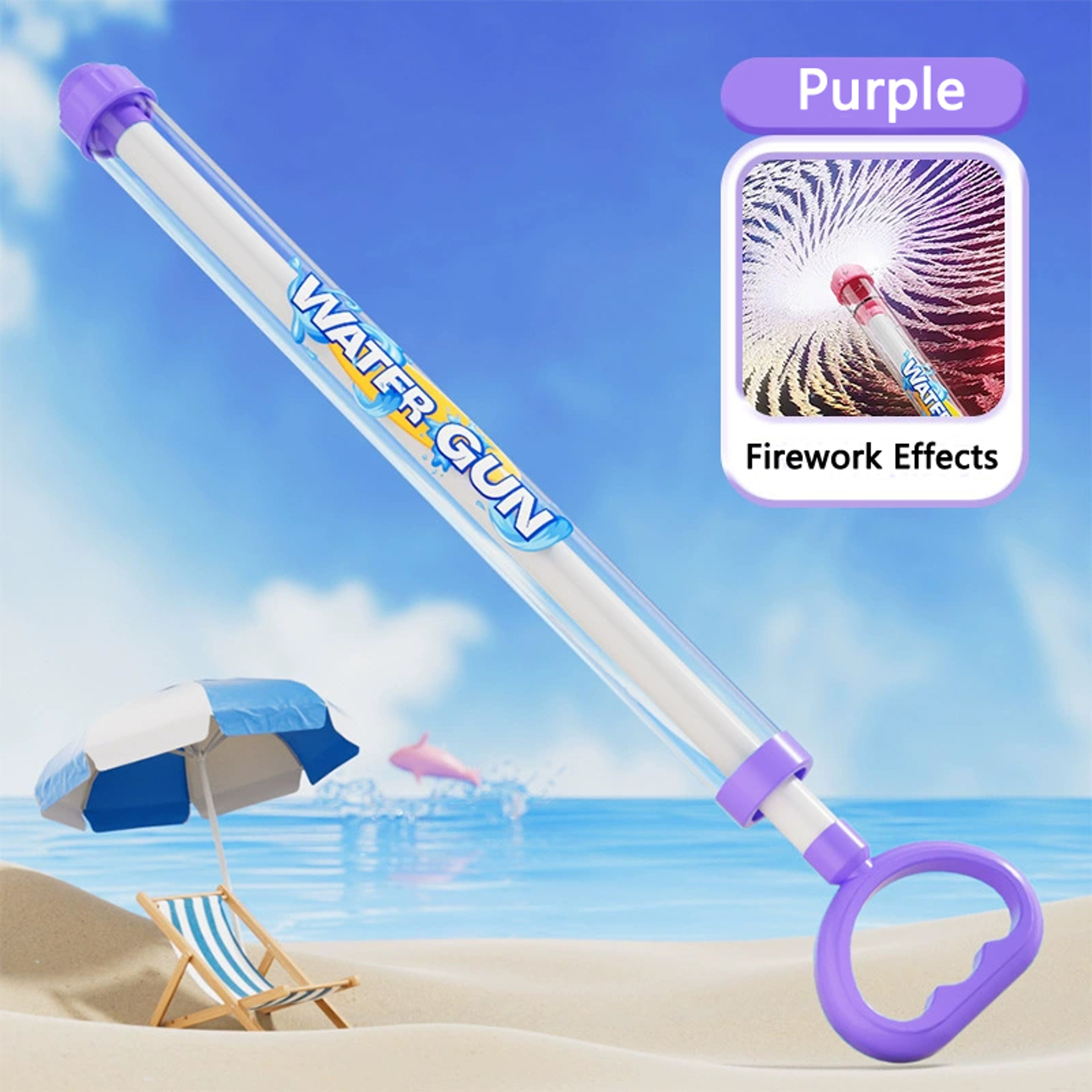 Fireworks Water Gun Pull-Out Water Soaker Blaster for Pool, Beach & Backyard Summer Fun – view 7