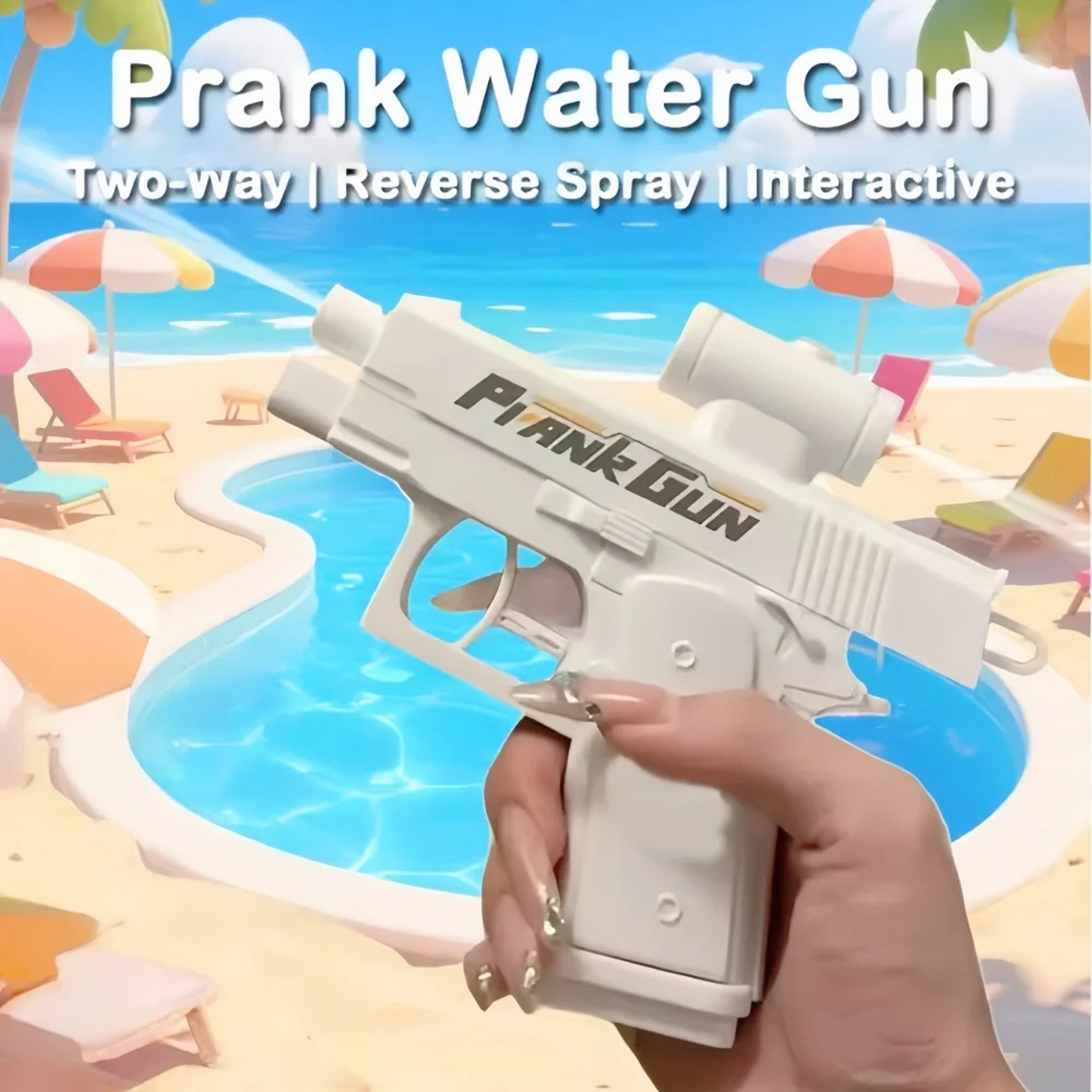 Reverse Surprise Prank Water Gun Double Sided Reverse Water Spray Gun for Kids & Adults – view 1