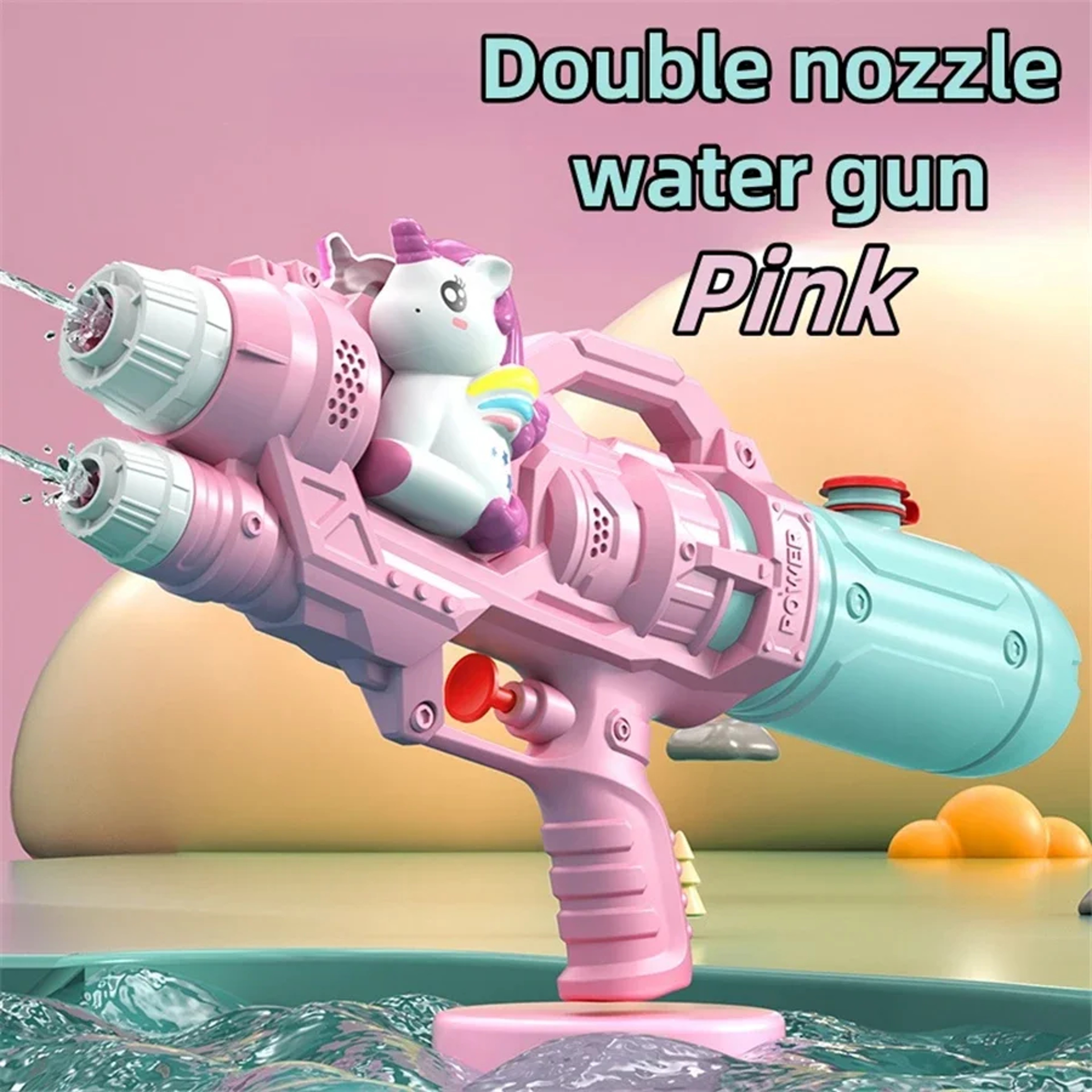 Cartoon Kids Water Gun Double Nozzle Water Spray Toy for Summer Pool & Outdoor Fun – view 2