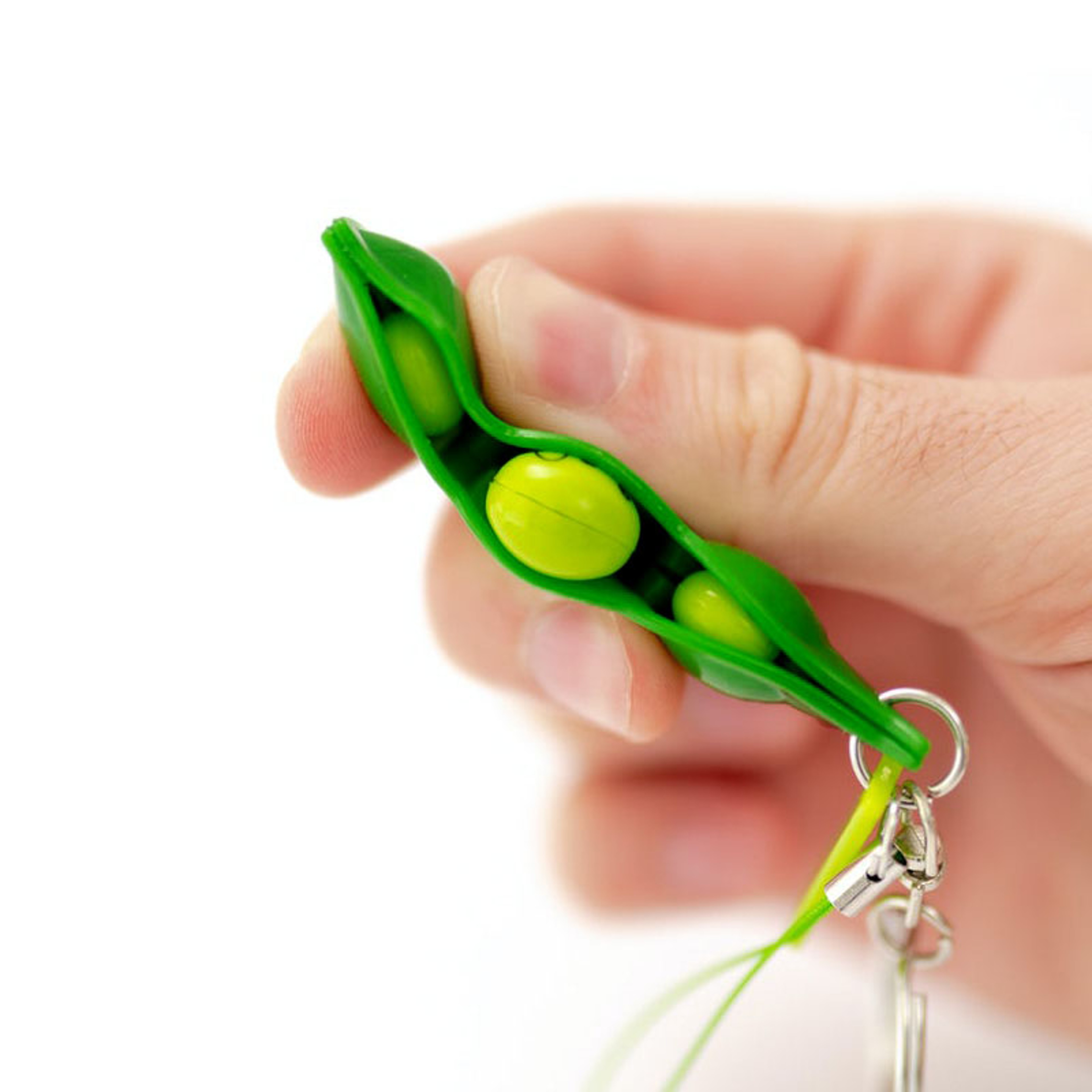 2PCS Squeeze Pea Fidget Toy Pea Pod Keychain for Stress Relief, ADHD & Sensory Fun – view 5