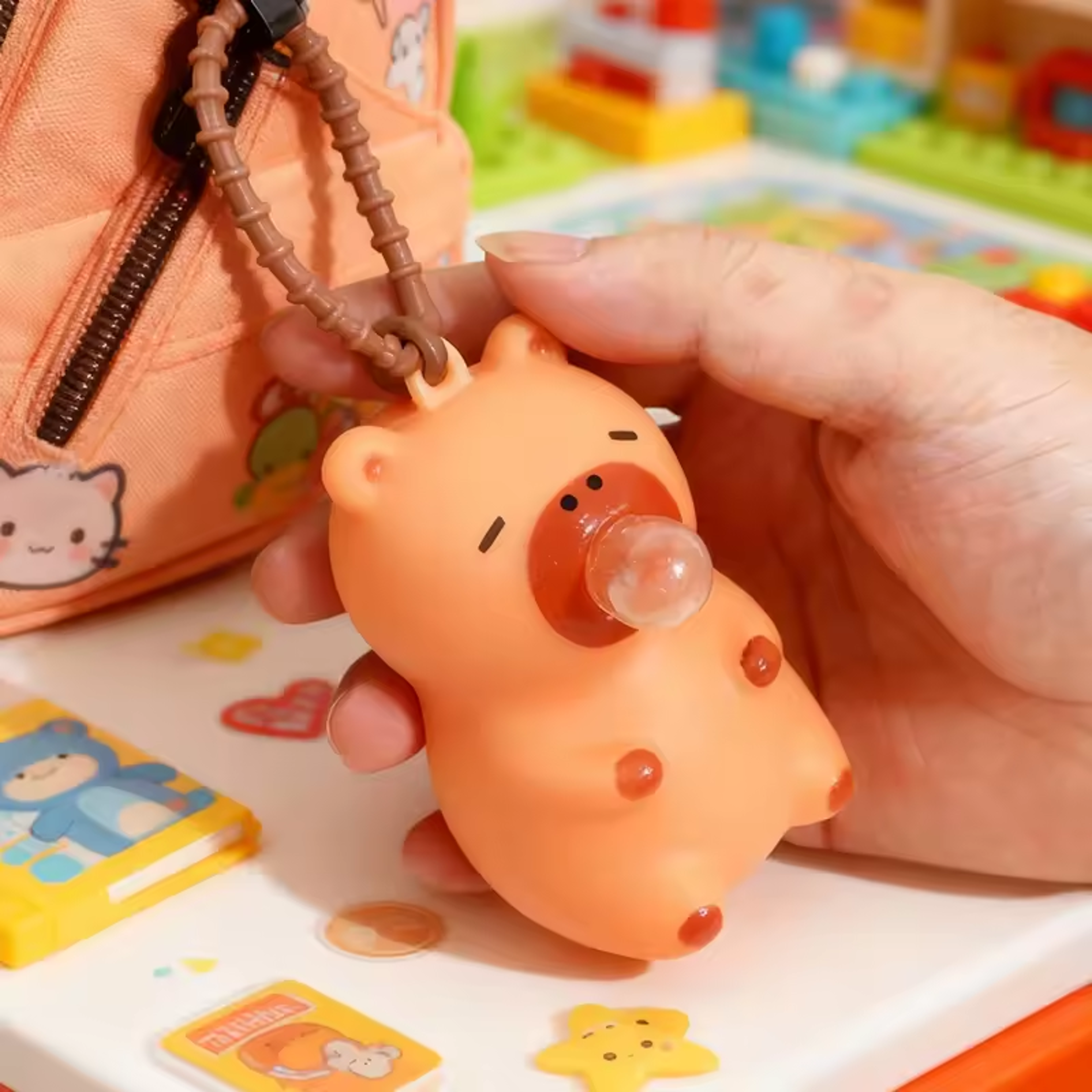 Cute Capybara Fidget Toy Stress Relief Squeeze Toy With Bubble Pop Sensory Fun 3