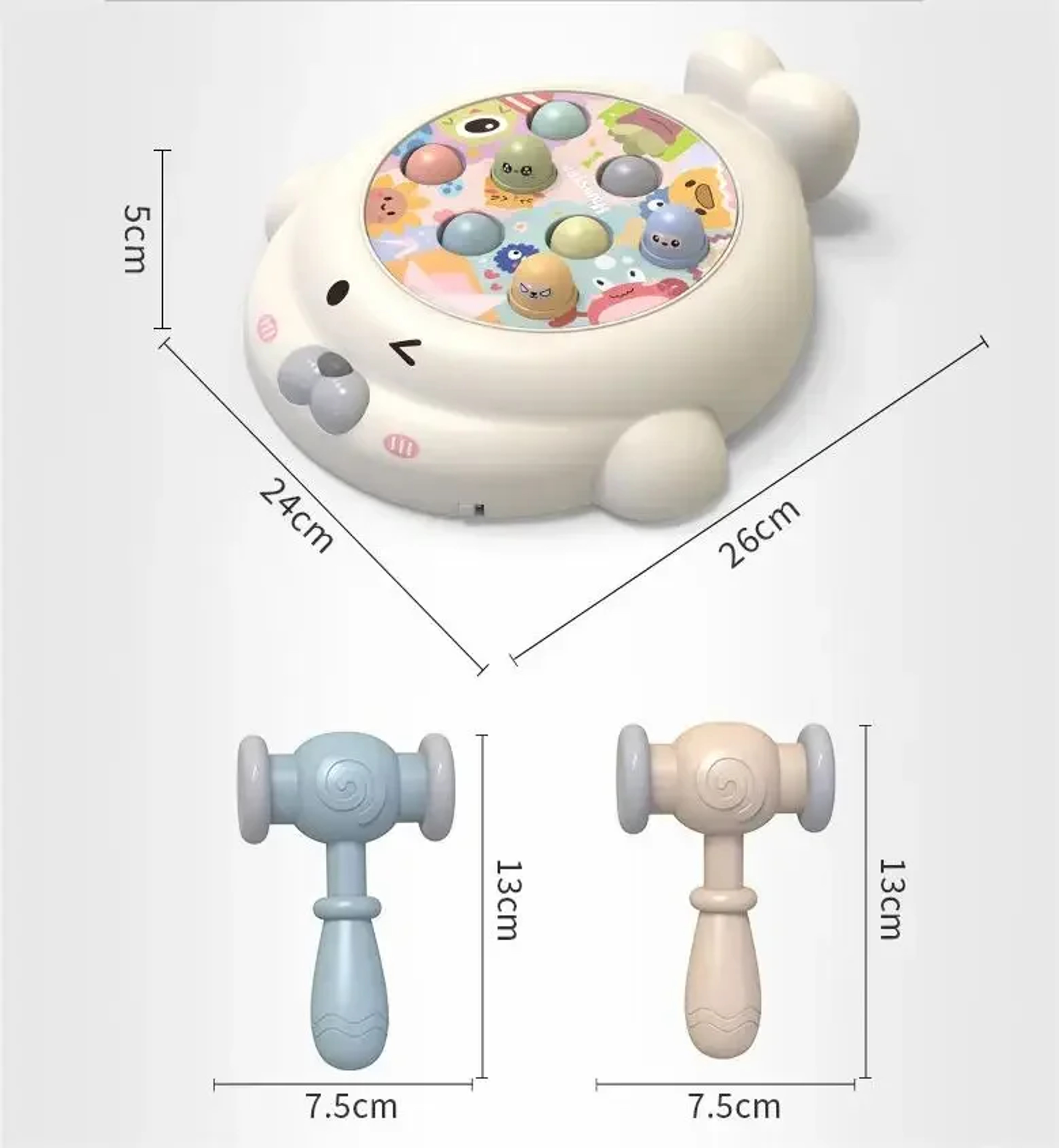 Cartoon Montessori Toy Hammering Game For Toddlers With Music And Parent Child Learning 5