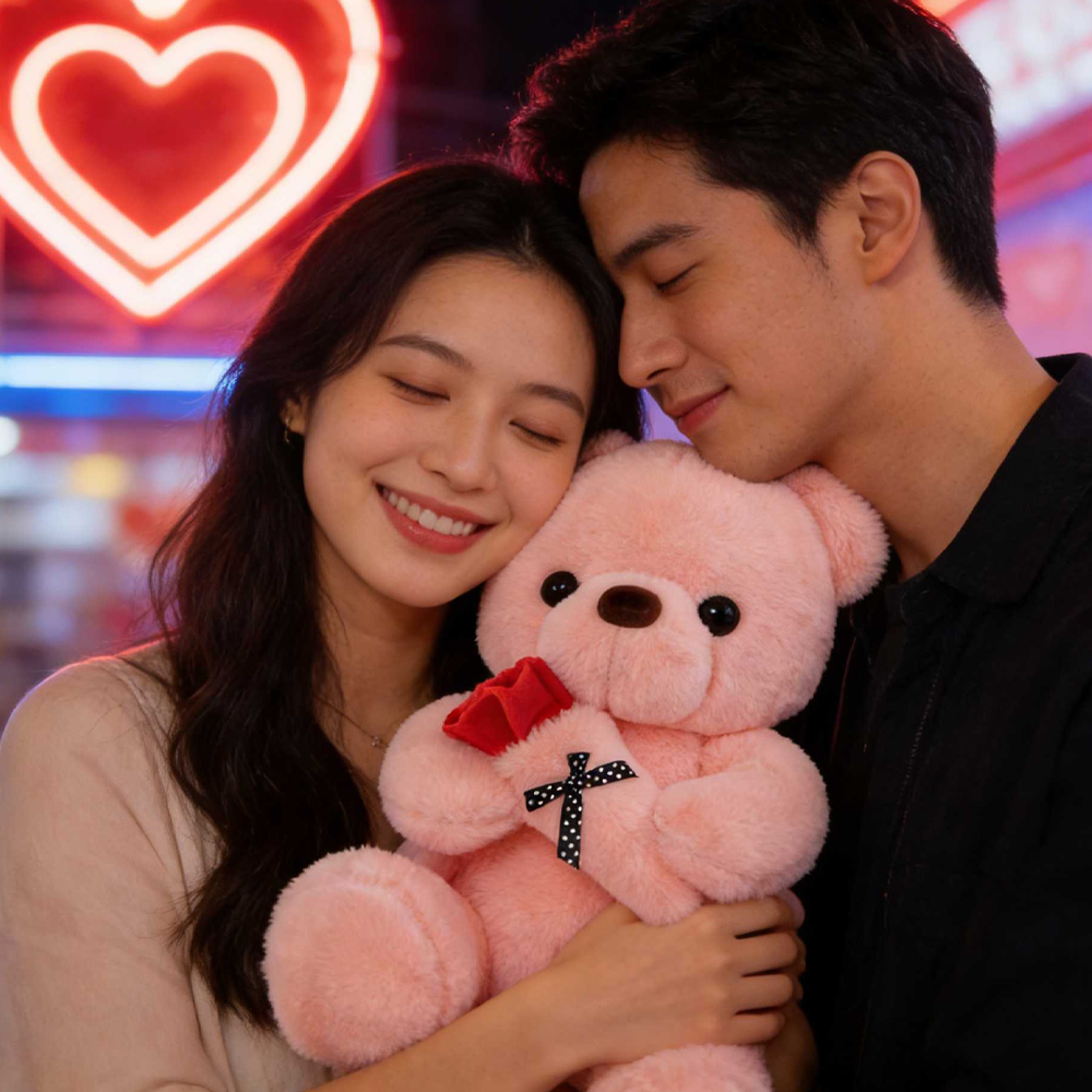 Rose Bear Plush Stuffed Teddy Bear Romantic Gift For Girlfriend  Anniversary 1