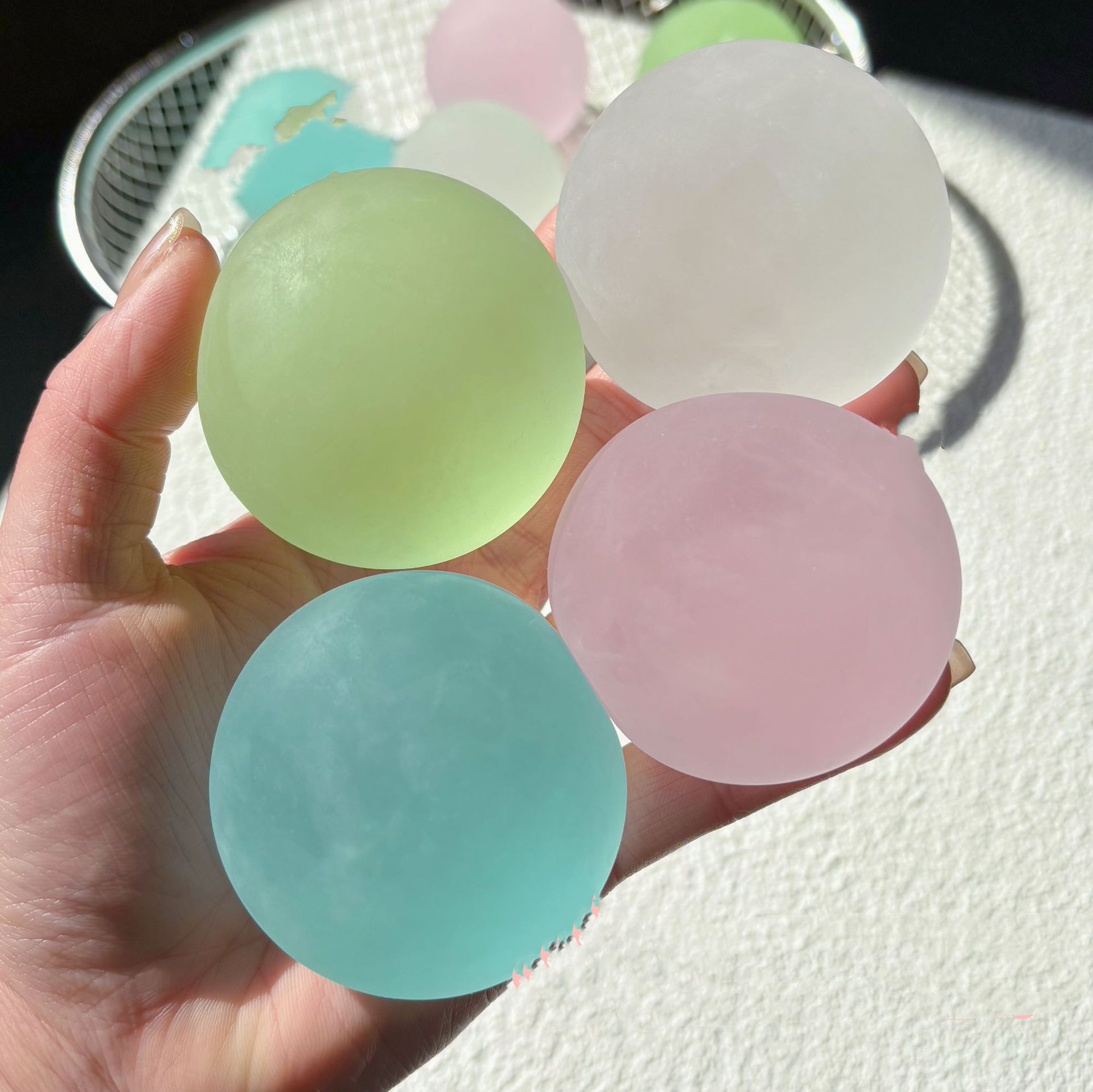 Transparent Blue Squishy Toy Slow Rising Stress Relief Toy For Sensory Play  Relaxation 4