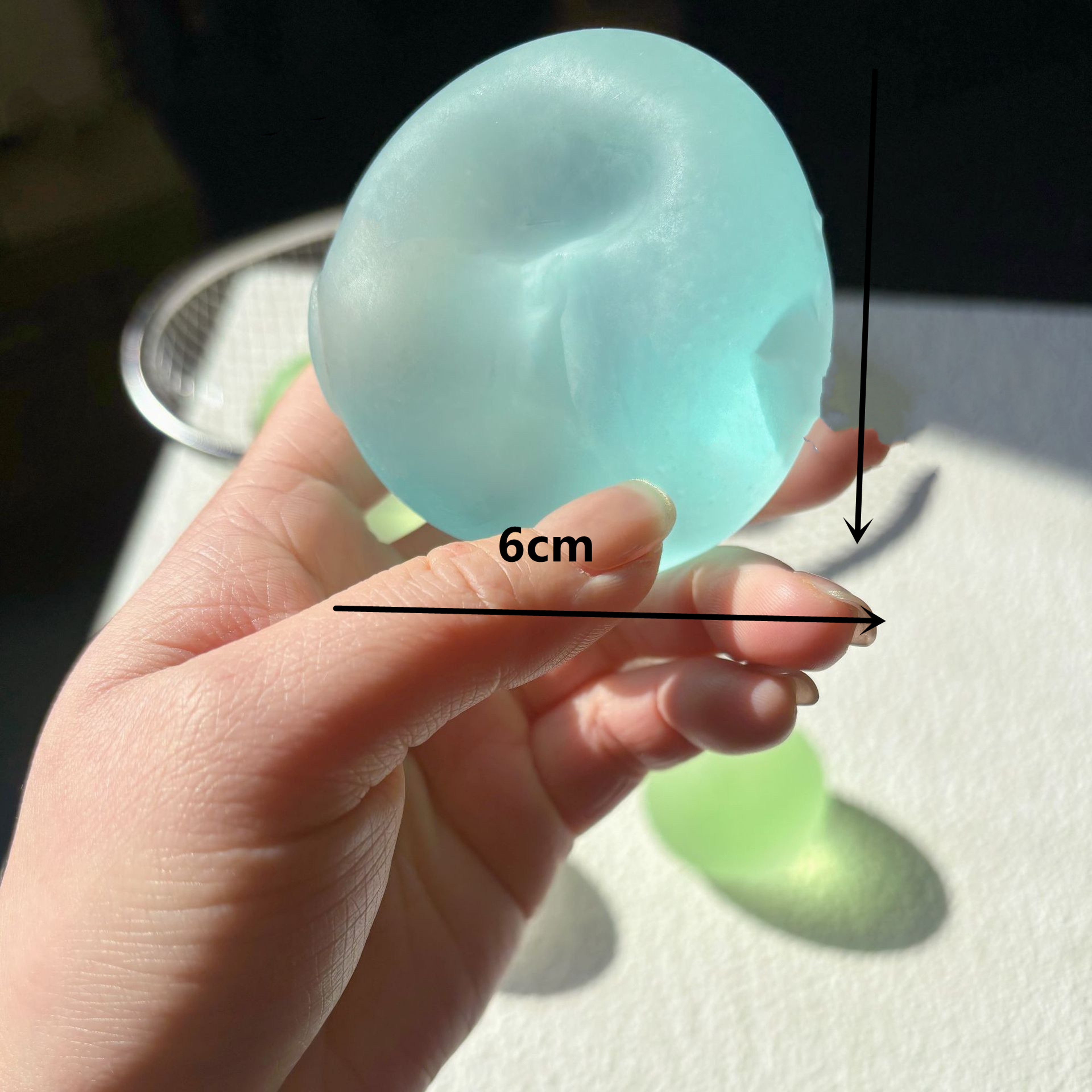 Transparent Blue Squishy Toy Slow Rising Stress Relief Toy For Sensory Play  Relaxation 5
