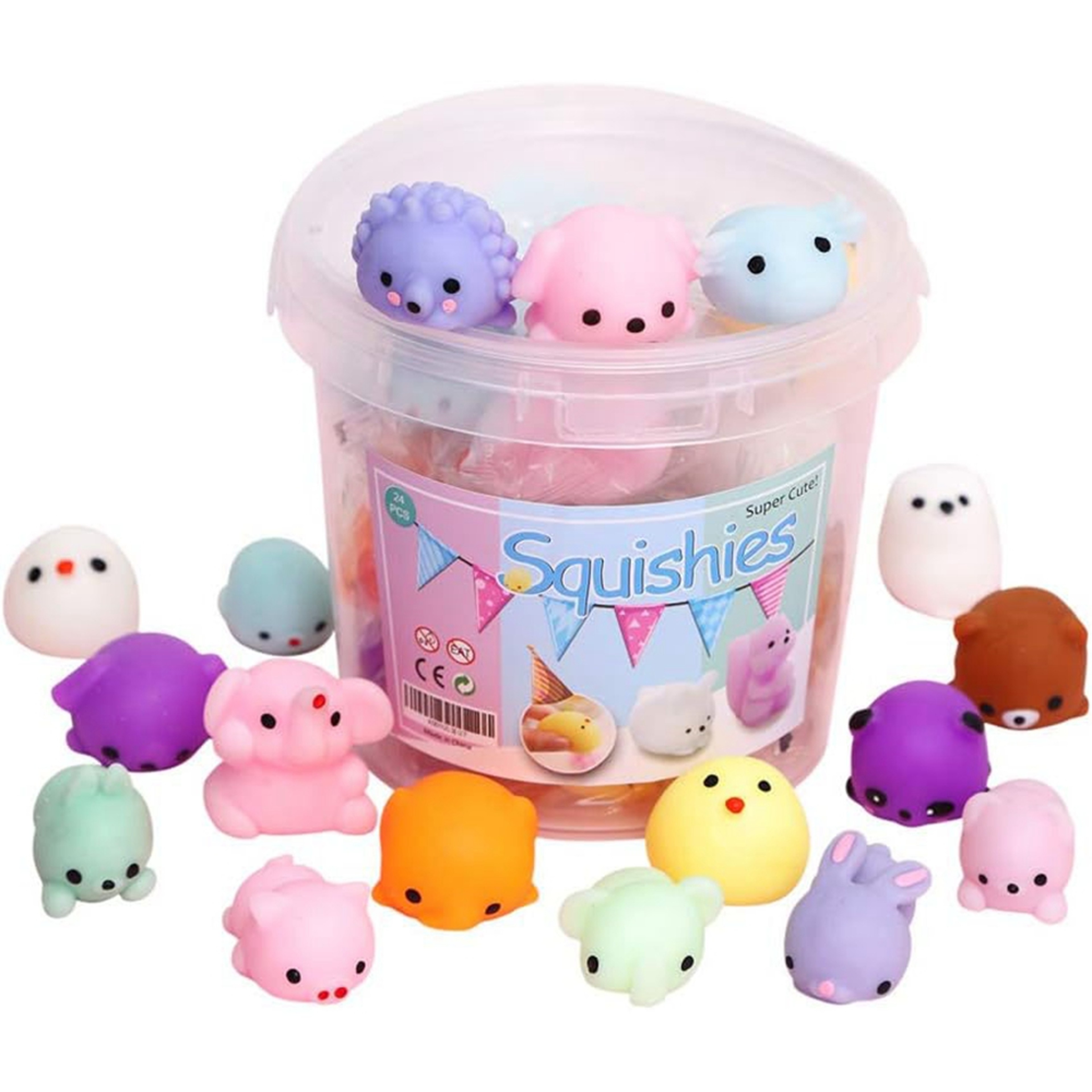 Mini Kawaii Mochi Squishy Toys for Kids Stress Relief Party Favor Set with Storage Box – view 7