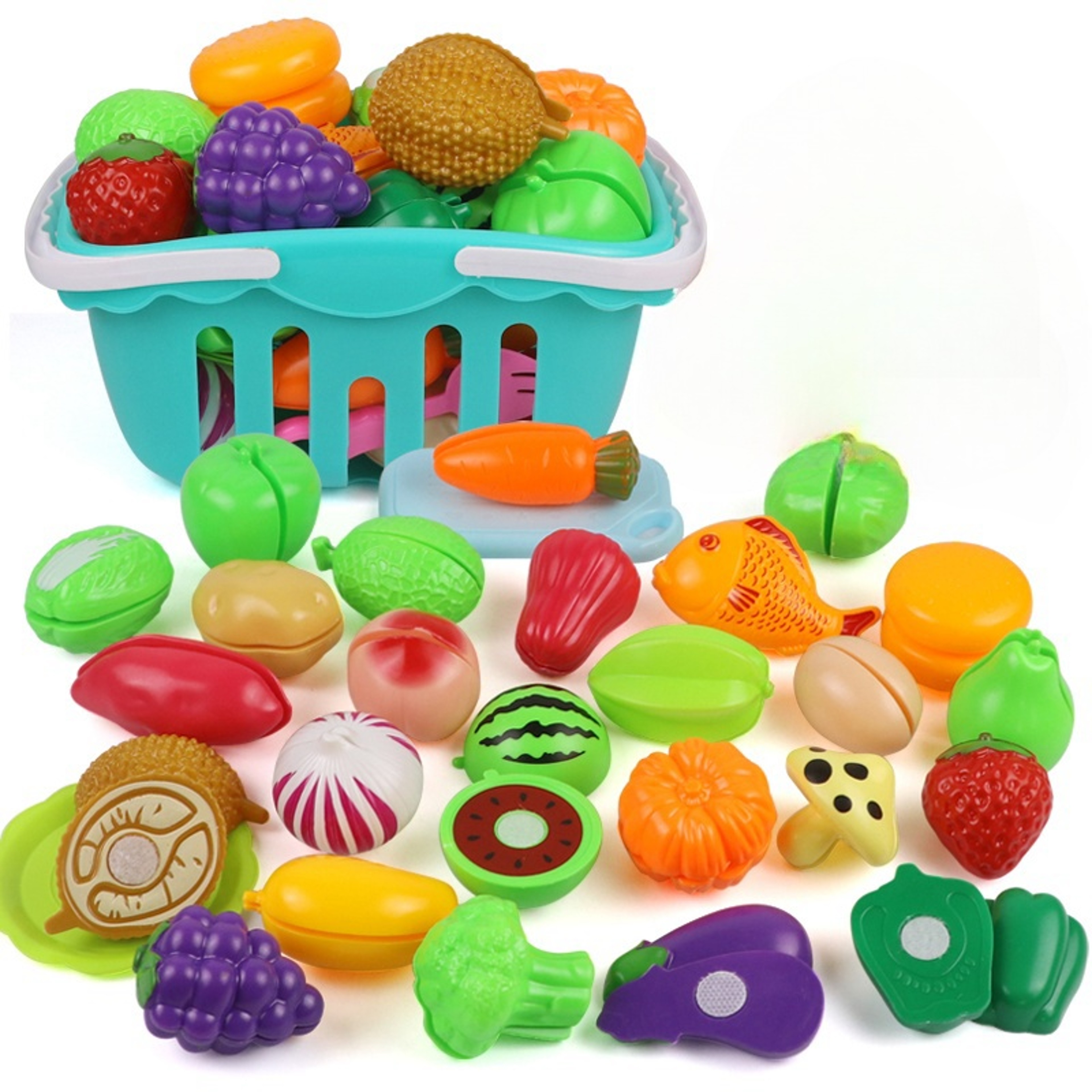 Kids Kitchen Play Set with Musical Cutting Fruit Toy and Pretend Food Accessories – view 2