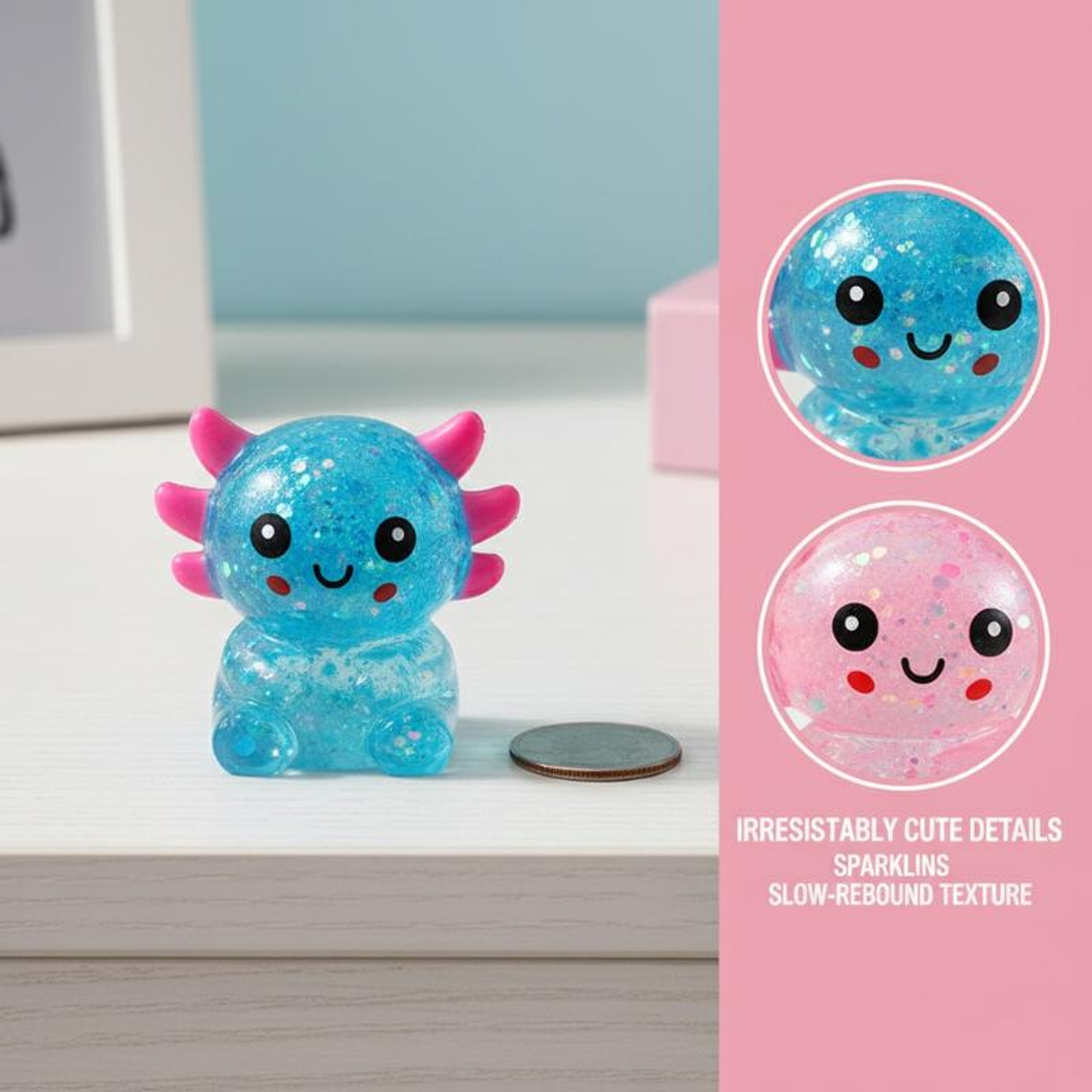 Axolotl Stress Ball Cute Squishy Fidget Toy for Stress Relief and Anxiety – view 2