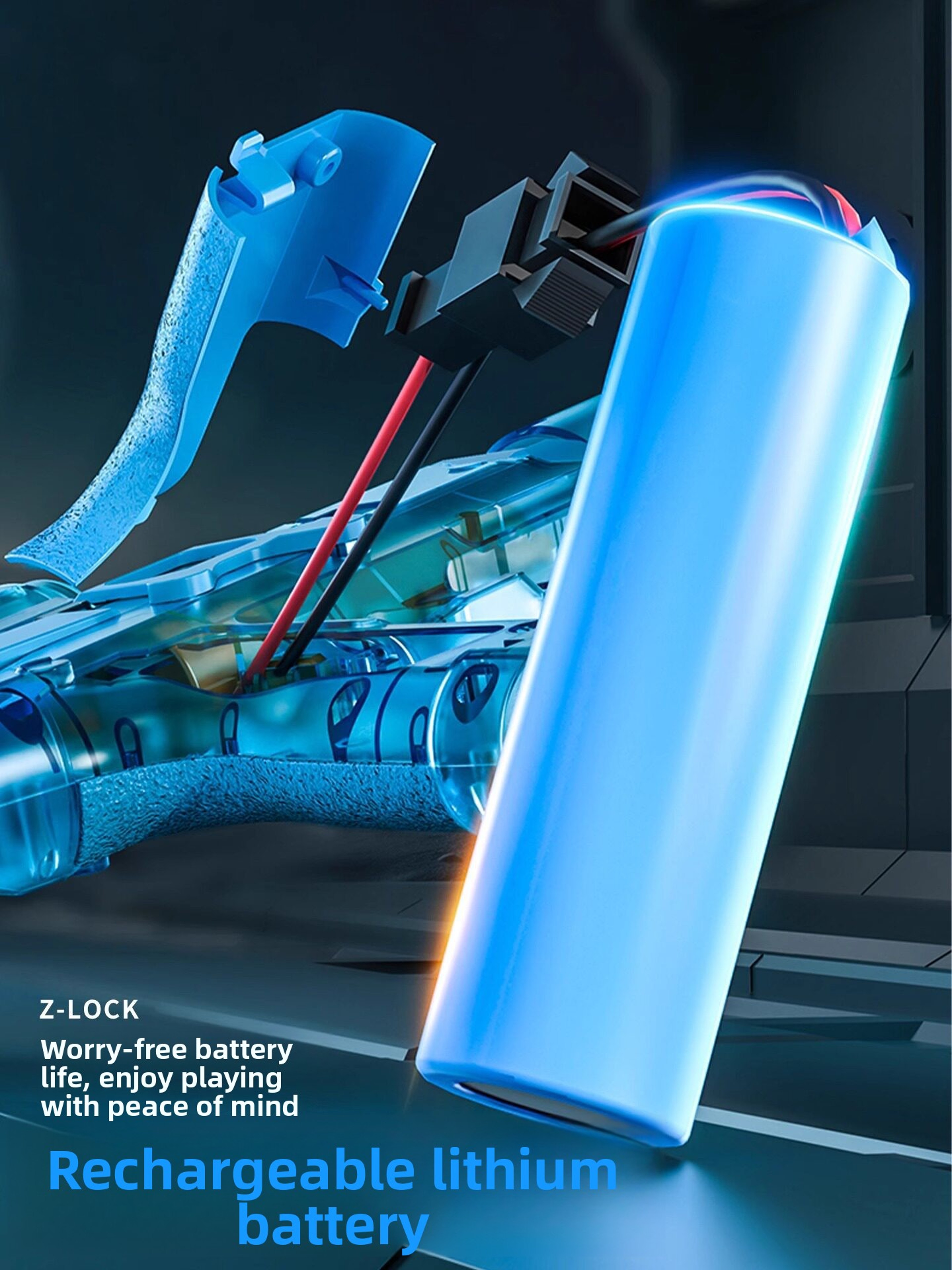 Electric Water Gun MK3 Rechargeable Automatic Water Blaster with Flame Light Effects – view 4