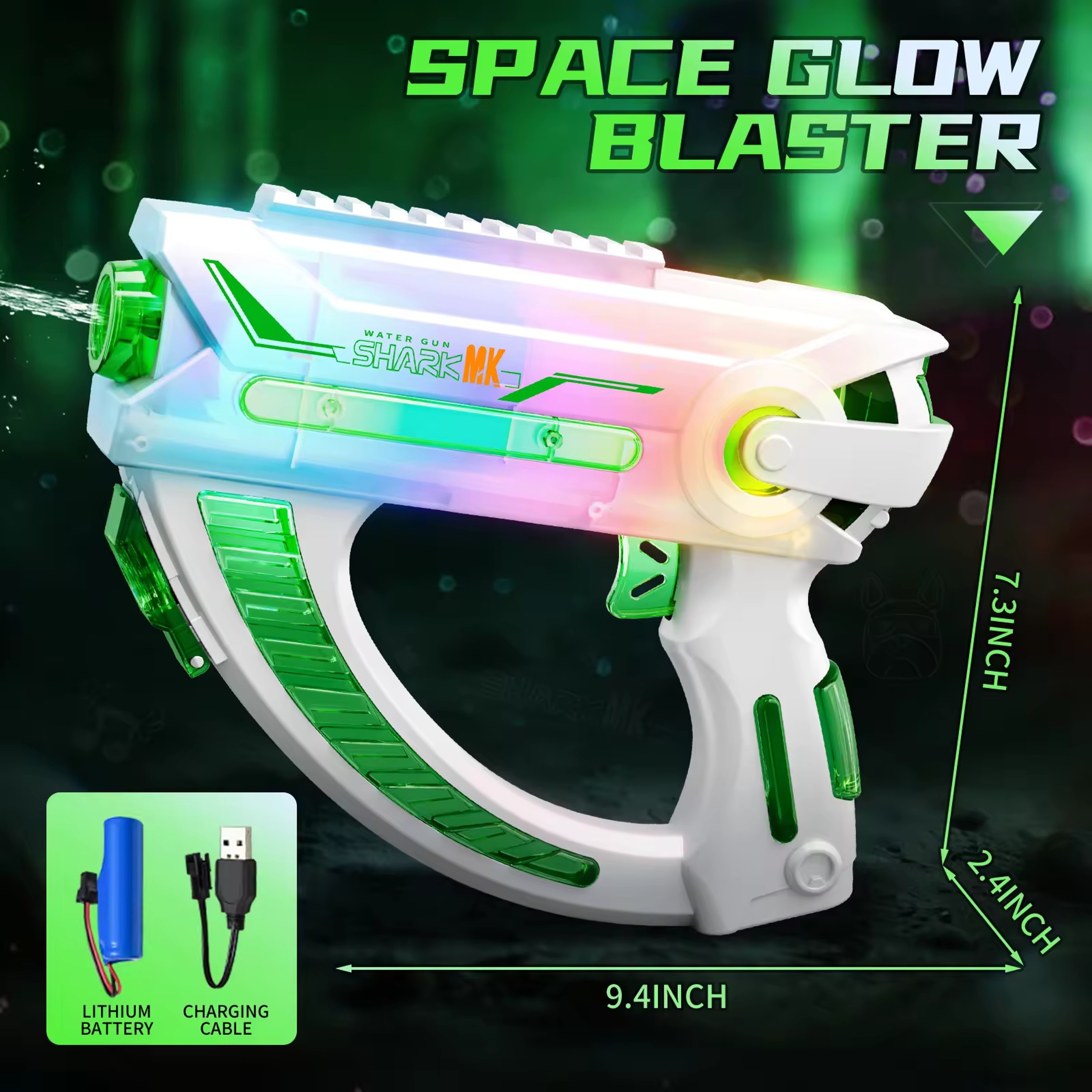 Rainbow Pineapple Electric Water Gun Automatic Water Blaster for Kids Summer Pool Play – view 7