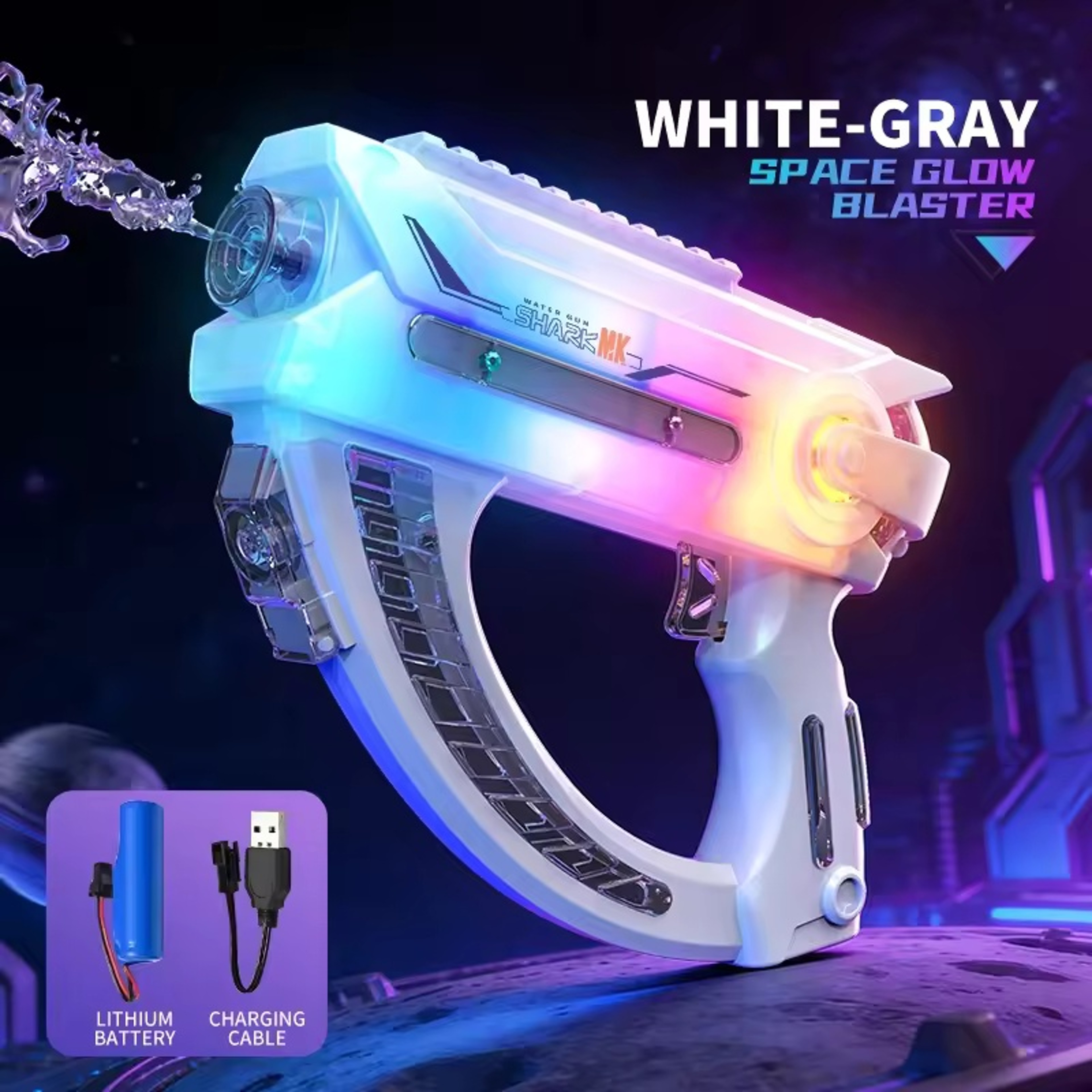 Rainbow Pineapple Electric Water Gun Automatic Water Blaster for Kids Summer Pool Play – view 9