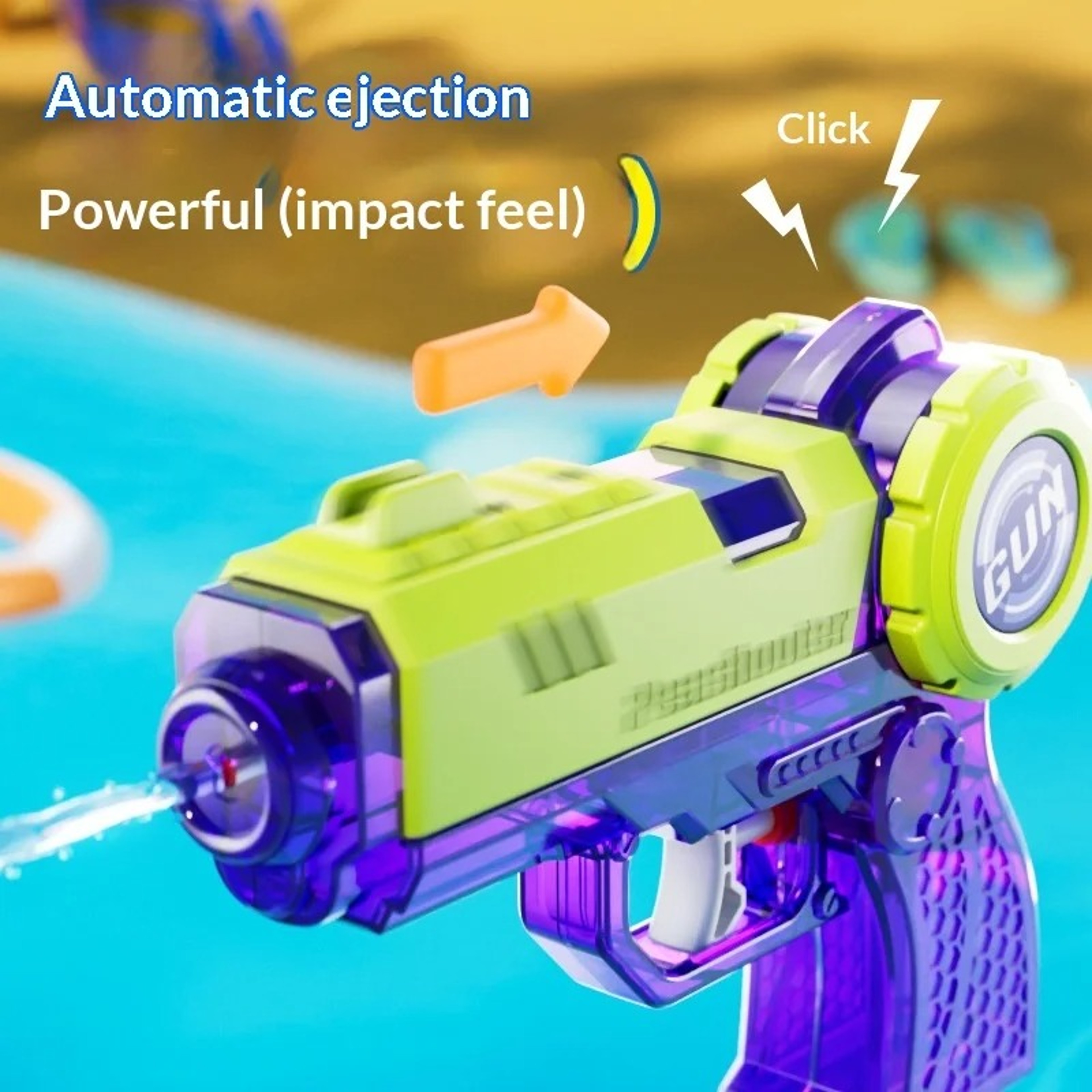 Pump Action Water Gun Splash Blaster For Kids Outdoor Pool  Beach Summer Fun 3