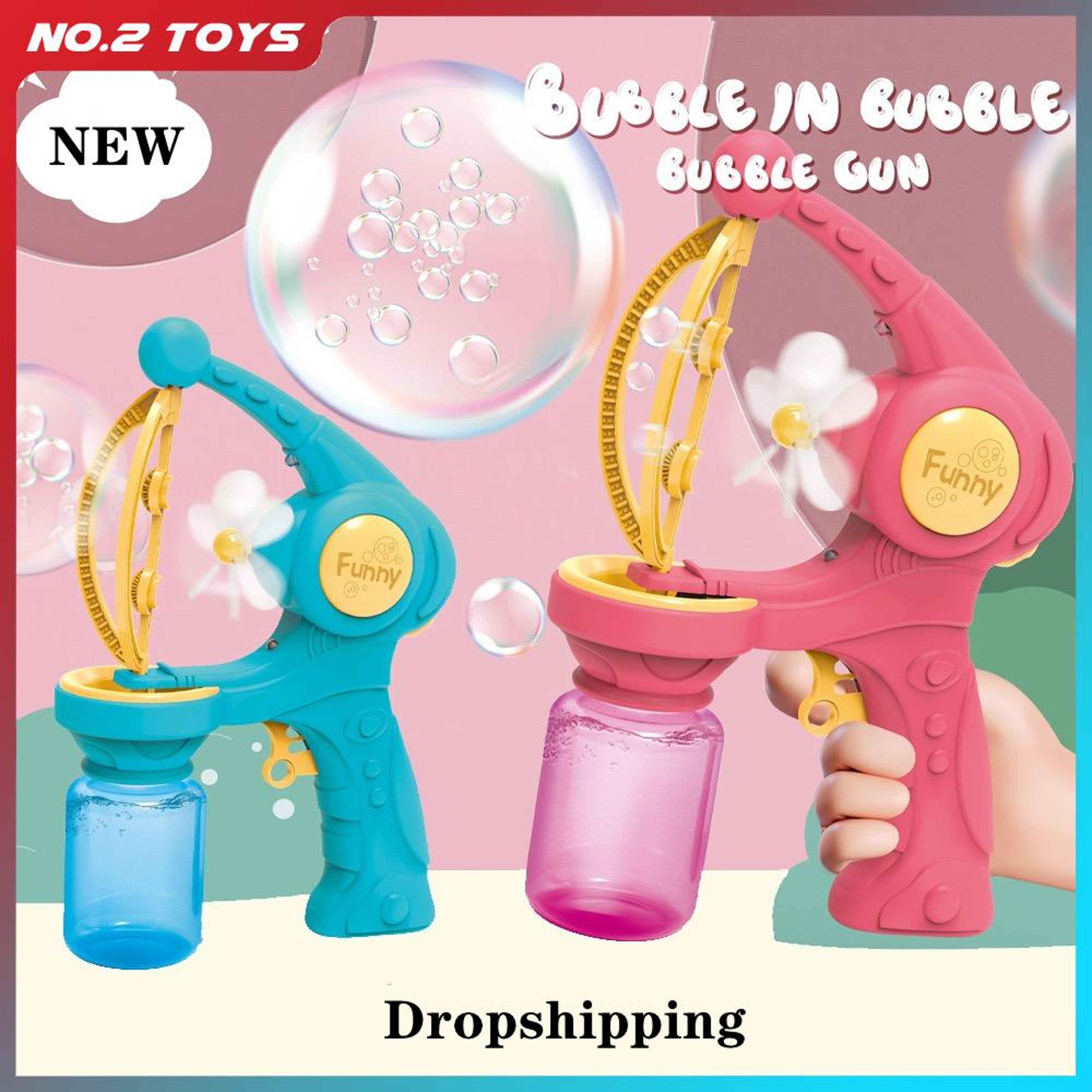 Automatic Bubble Gun Bubble Blaster for Kids Outdoor Parties and Birthday Fun – view 2