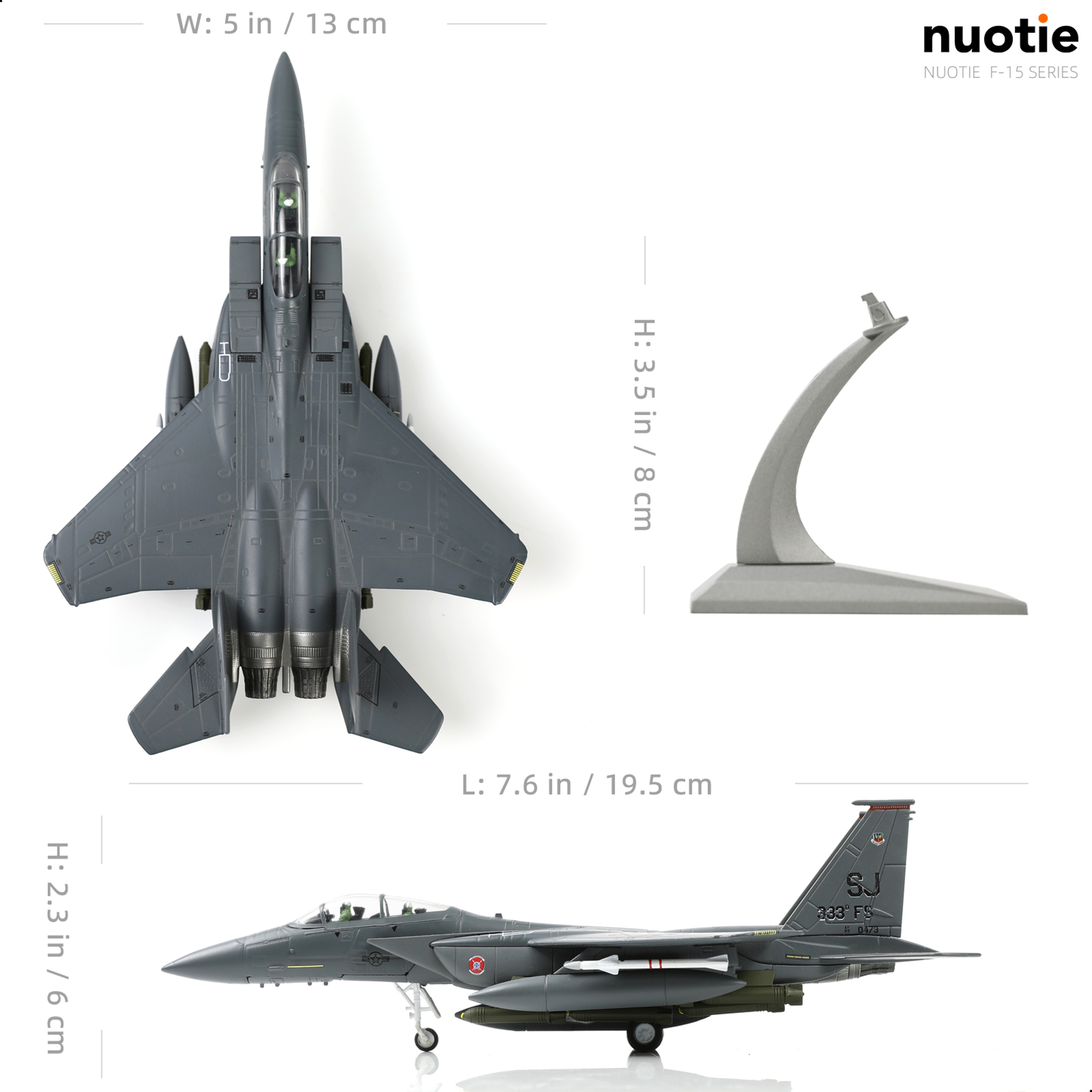 Eagle Model Diecast Aircraft Model Toy with Display Stand for Collectors – view 2