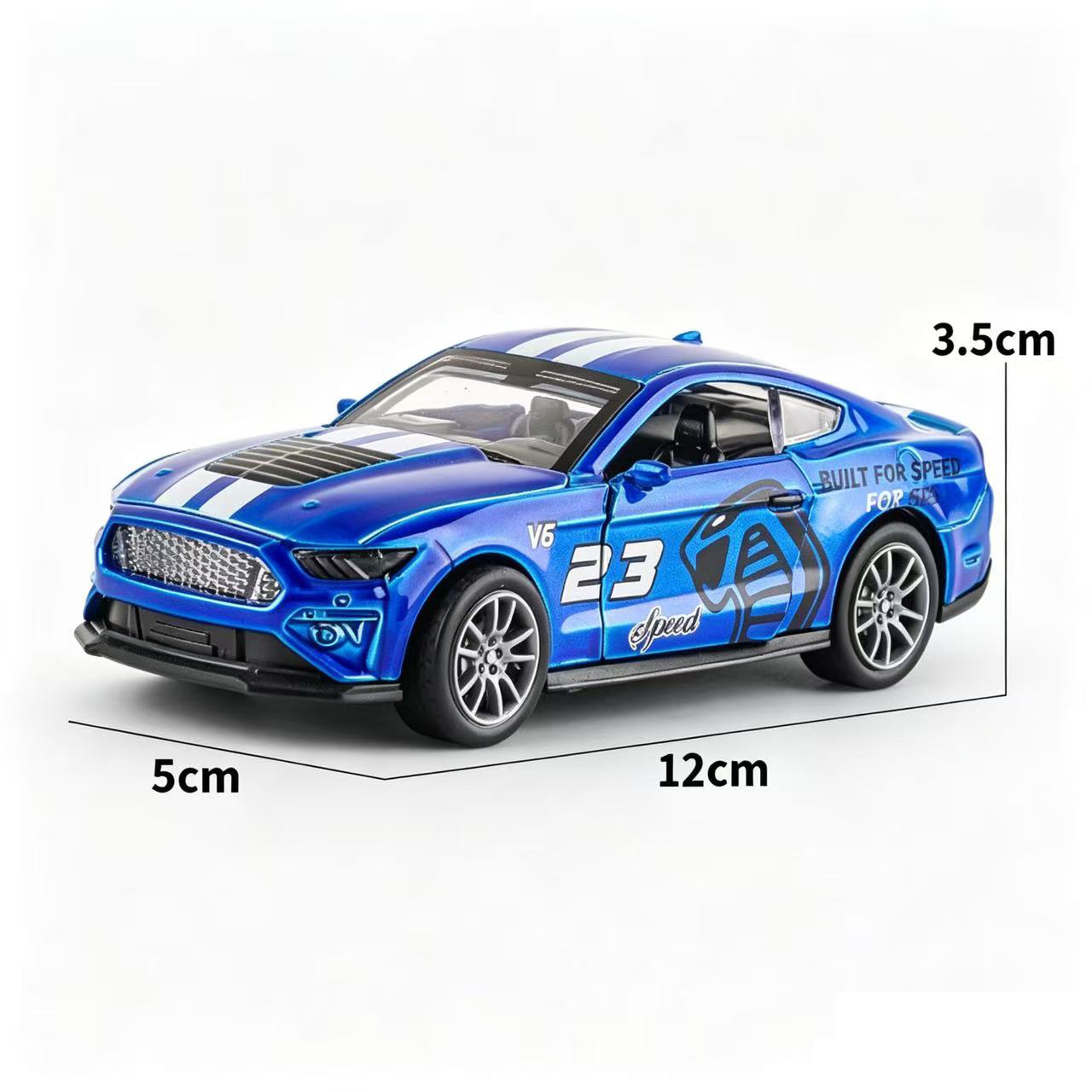 Realistic Die Cast Toy Car Pull Back Alloy Toy Car with Opening Doors for Kids & Collectors – view 5