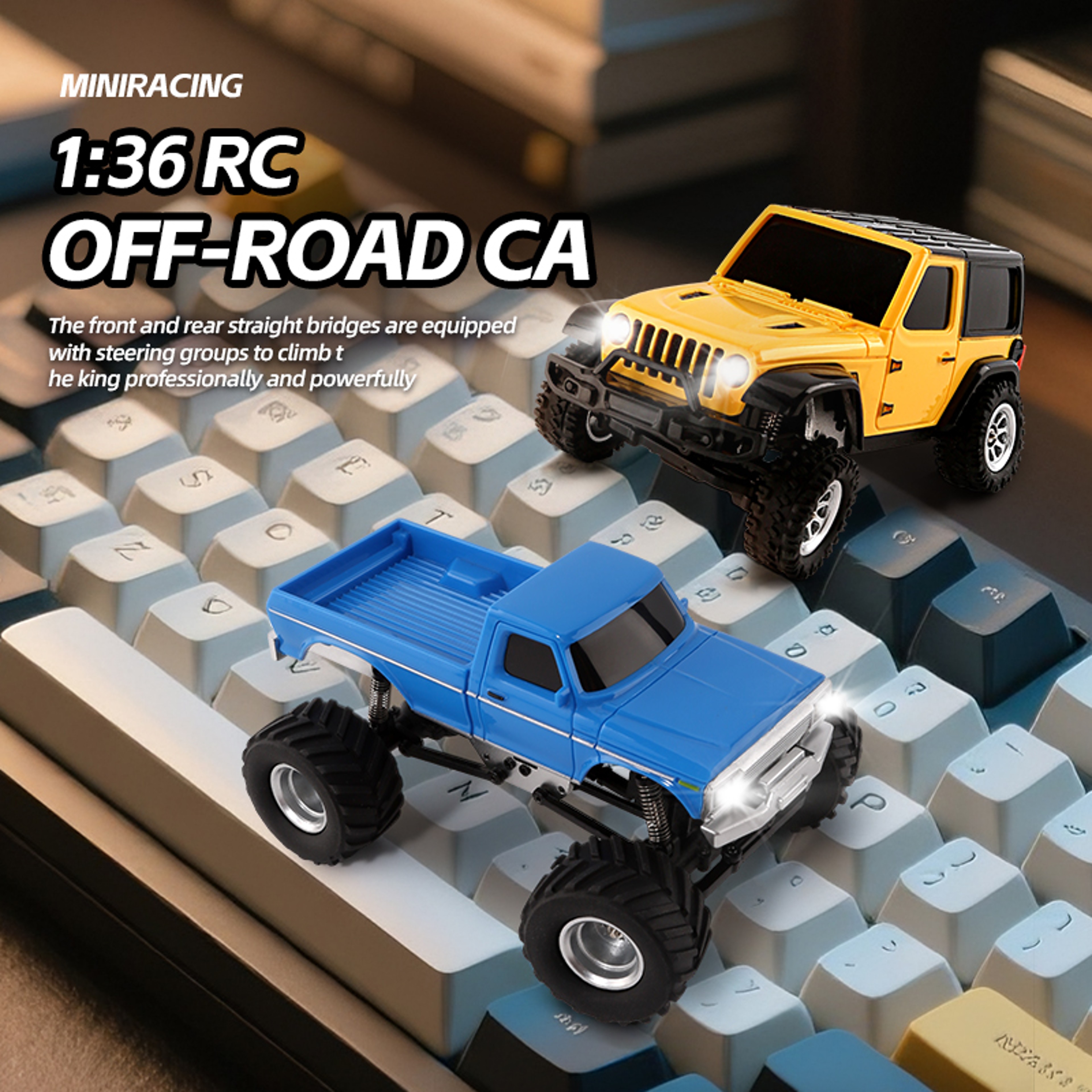 Mini RC Crawler 4WD Off Road RC Car with LED Lights and 2.4GHz Remote Control RTR – view 2