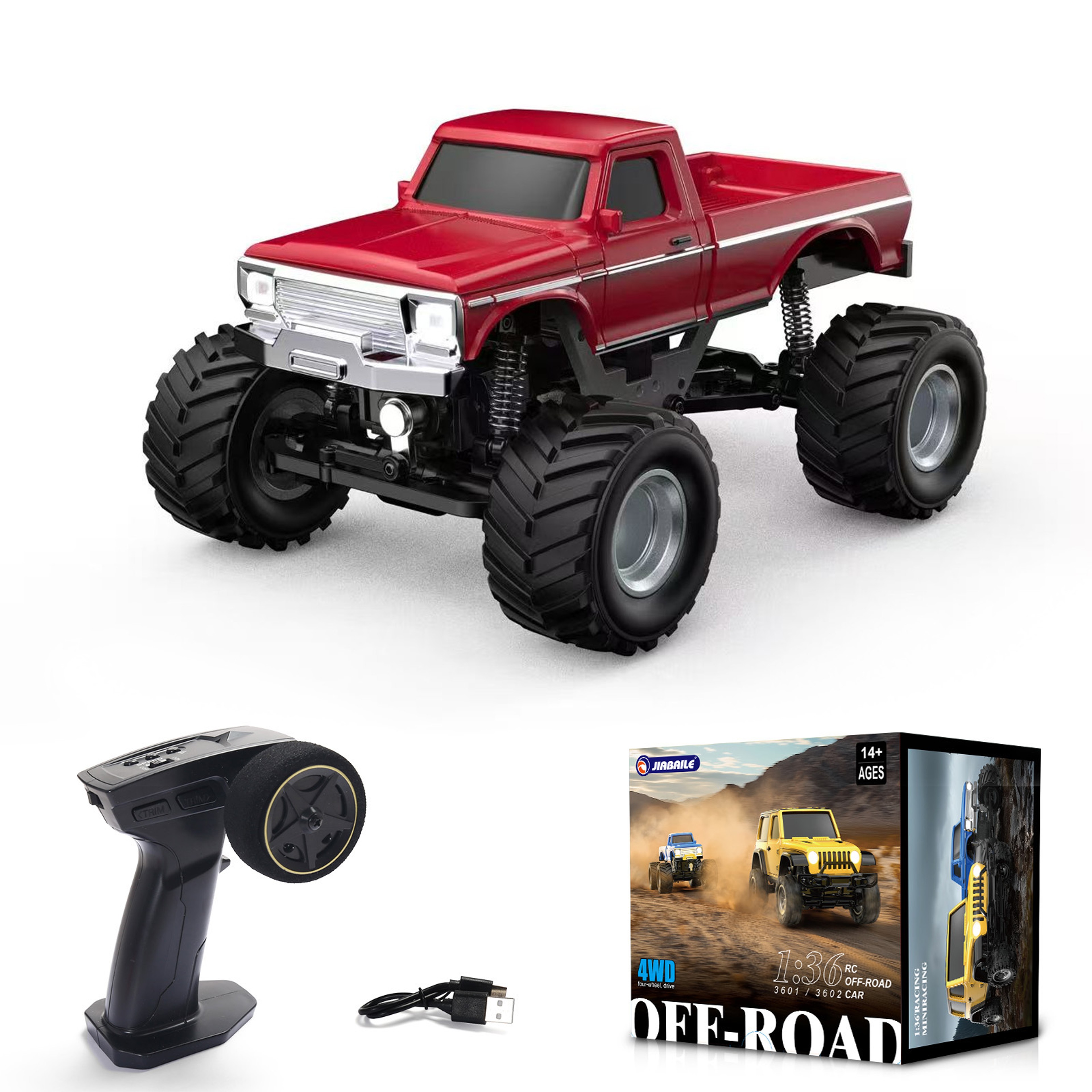 Mini RC Crawler 4WD Off Road RC Car with LED Lights and 2.4GHz Remote Control RTR – view 8