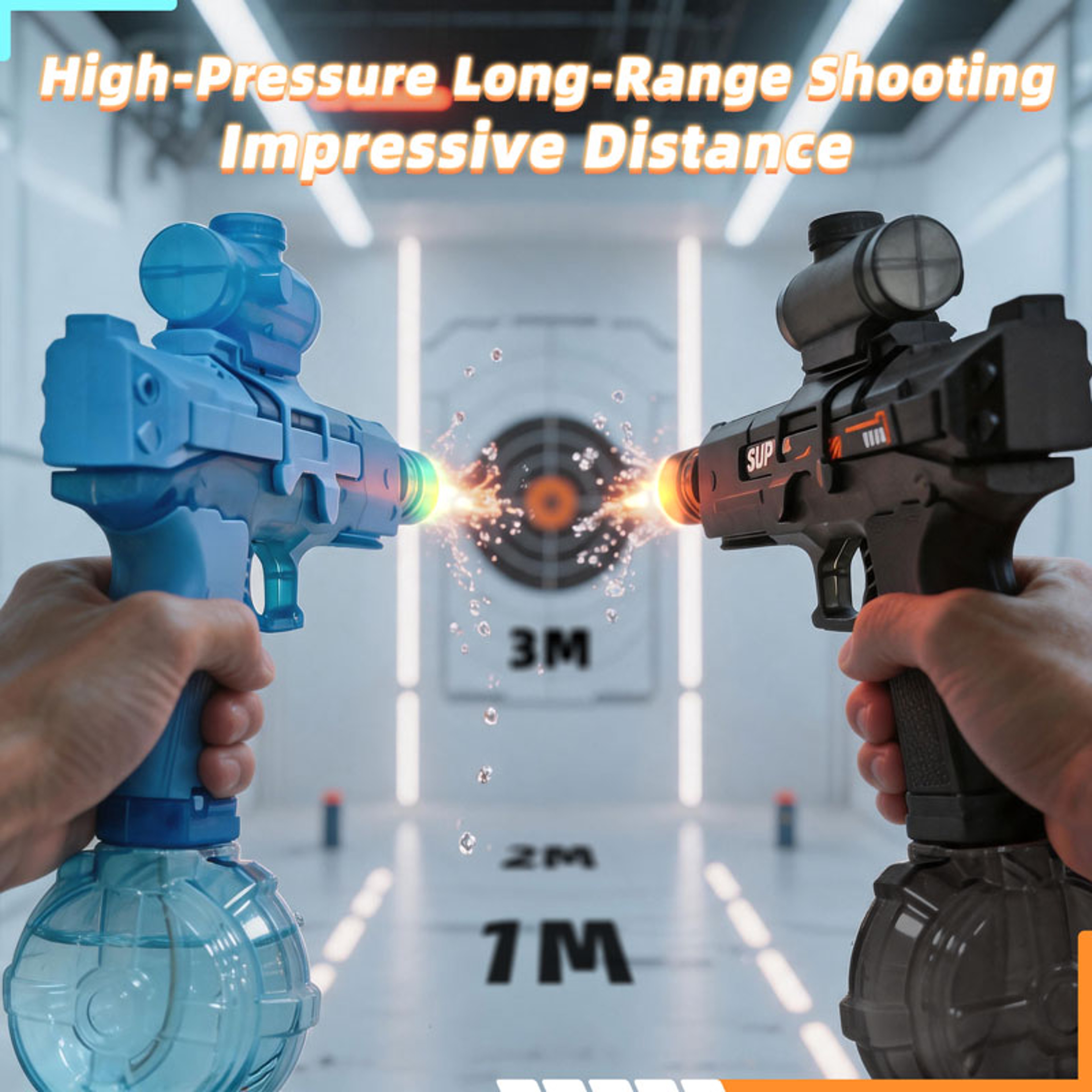 Flame Glow Electric Water Gun with Blowback Action | Automatic Water Blaster for Summer Fun – view 3