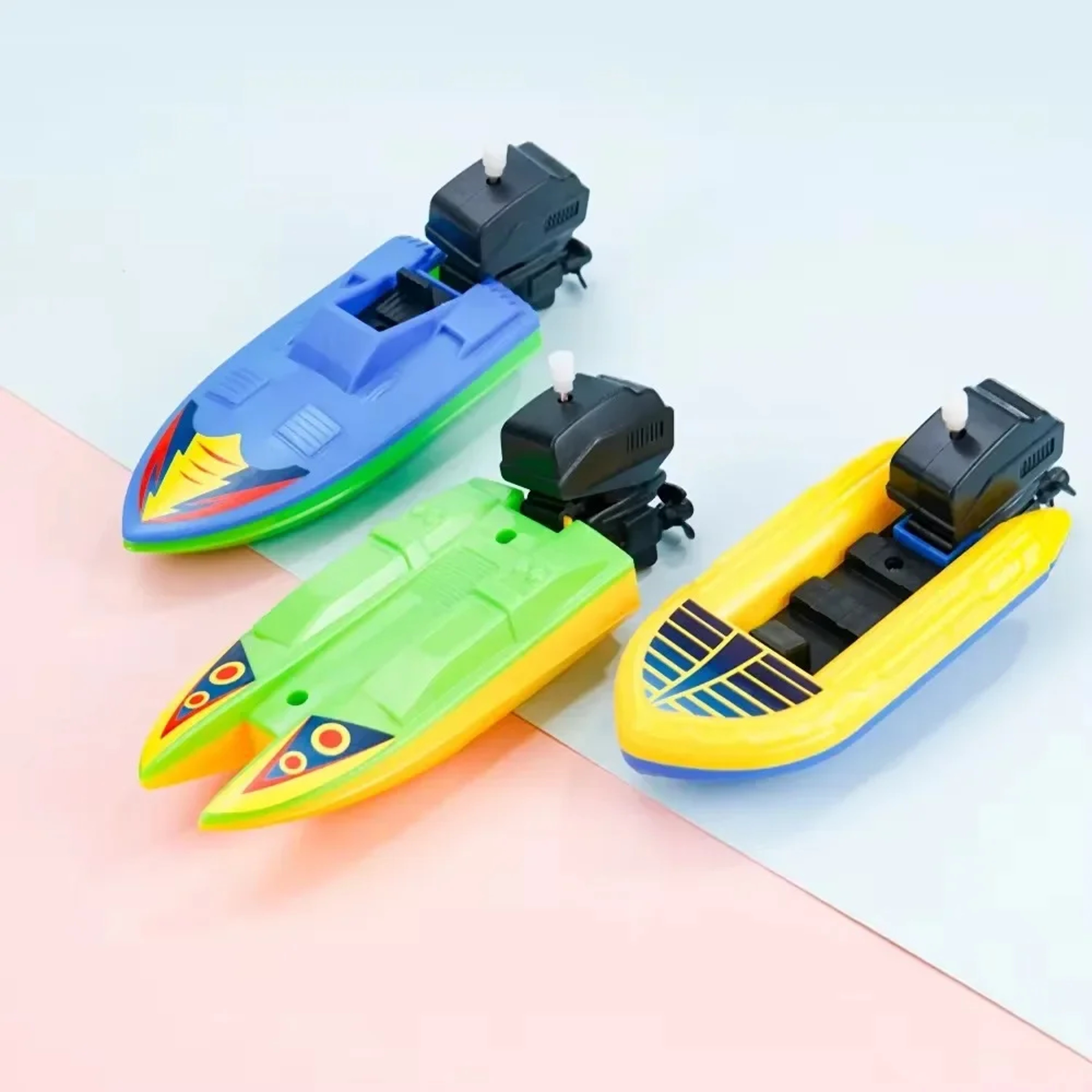 Wind Up Bath Toy Speed Boat Floating Clockwork Boat Toy for Kids Bath & Water Play – view 4