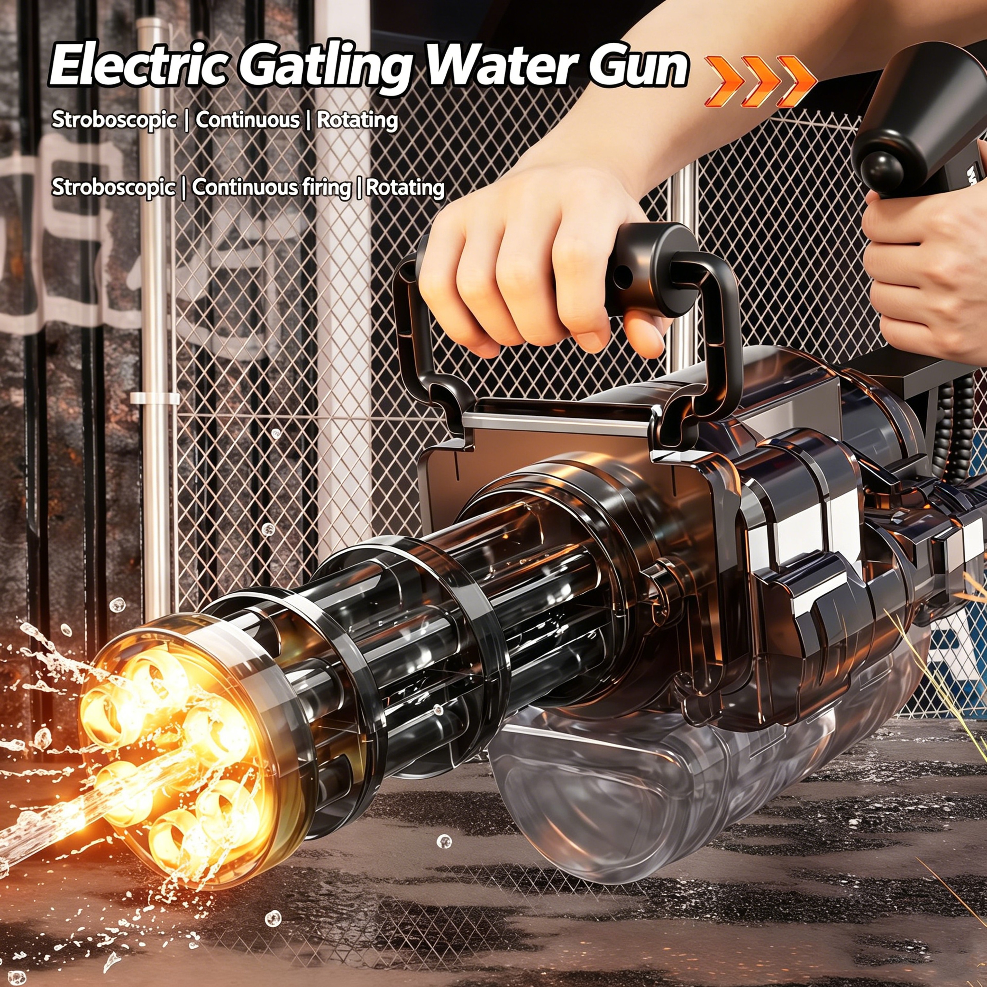 Rapid Spin Gatling Water Gun Automatic High Pressure Water Blaster for Epic Summer Battles – view 1