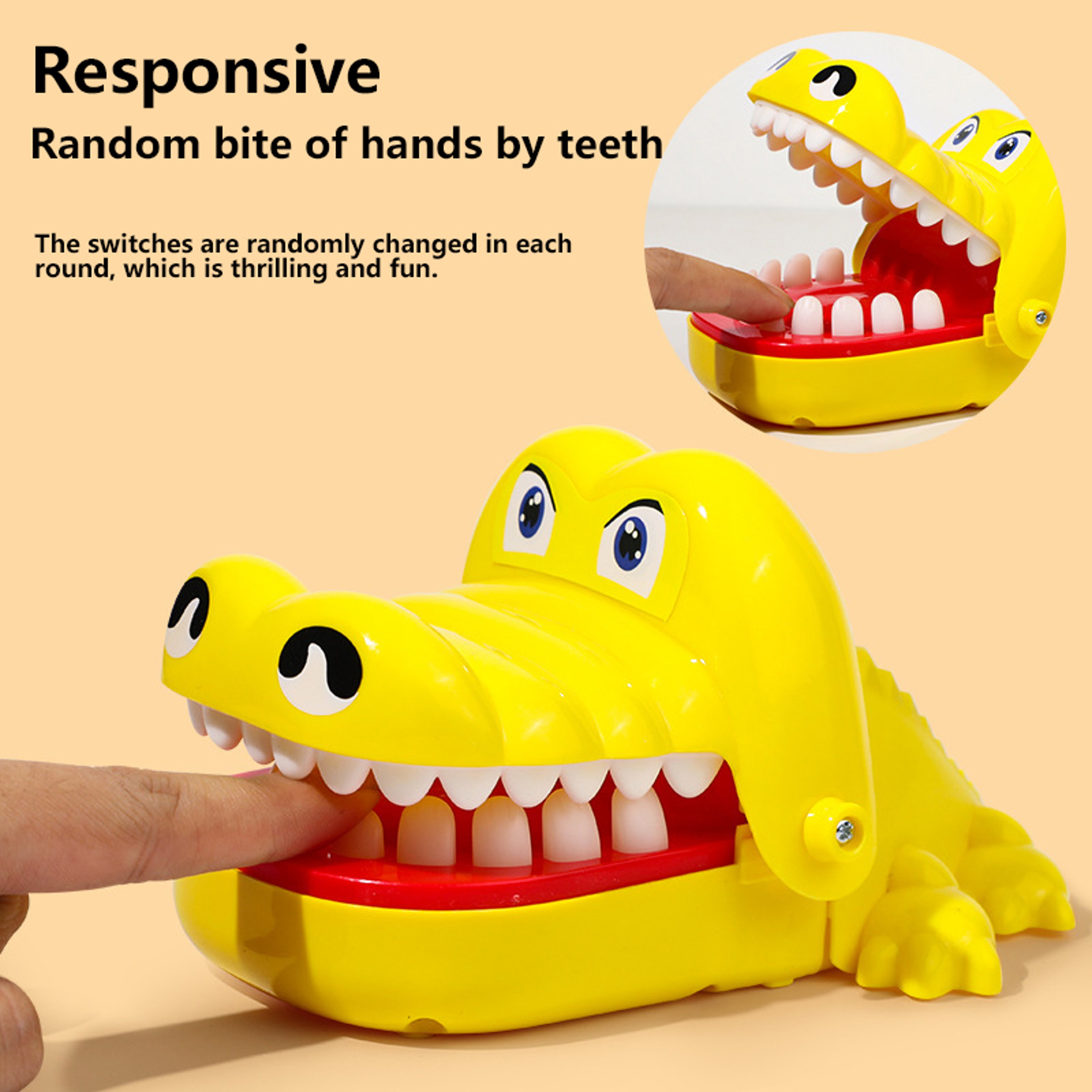 Snap  Laugh Crocodile Bite Game Funny Crocodile Teeth Toy Family Party Game For Kids  Adults 3