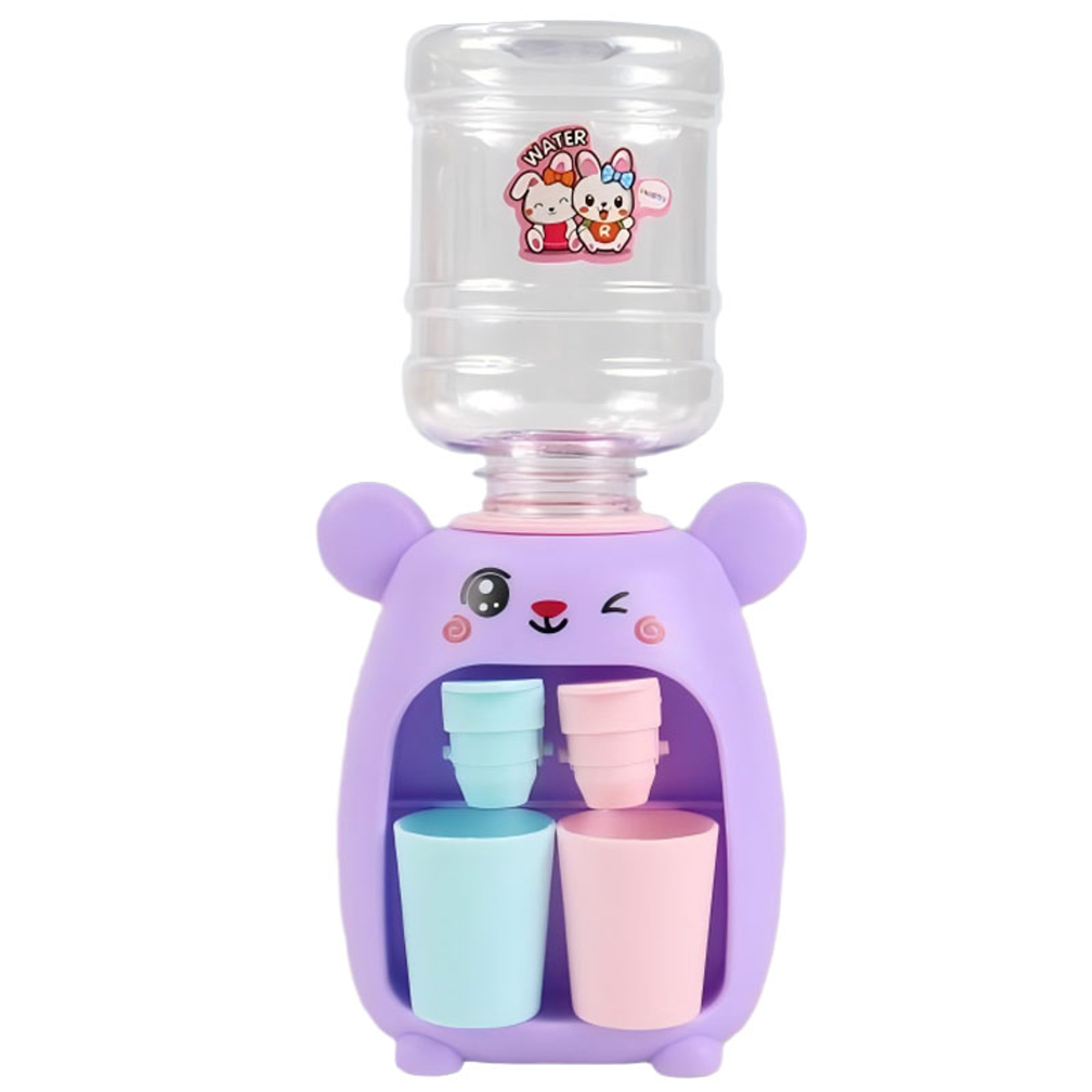 Cute Kids Water Dispenser Toy Capybara Pretend Play Kitchen Set with Dual Cups – view 9