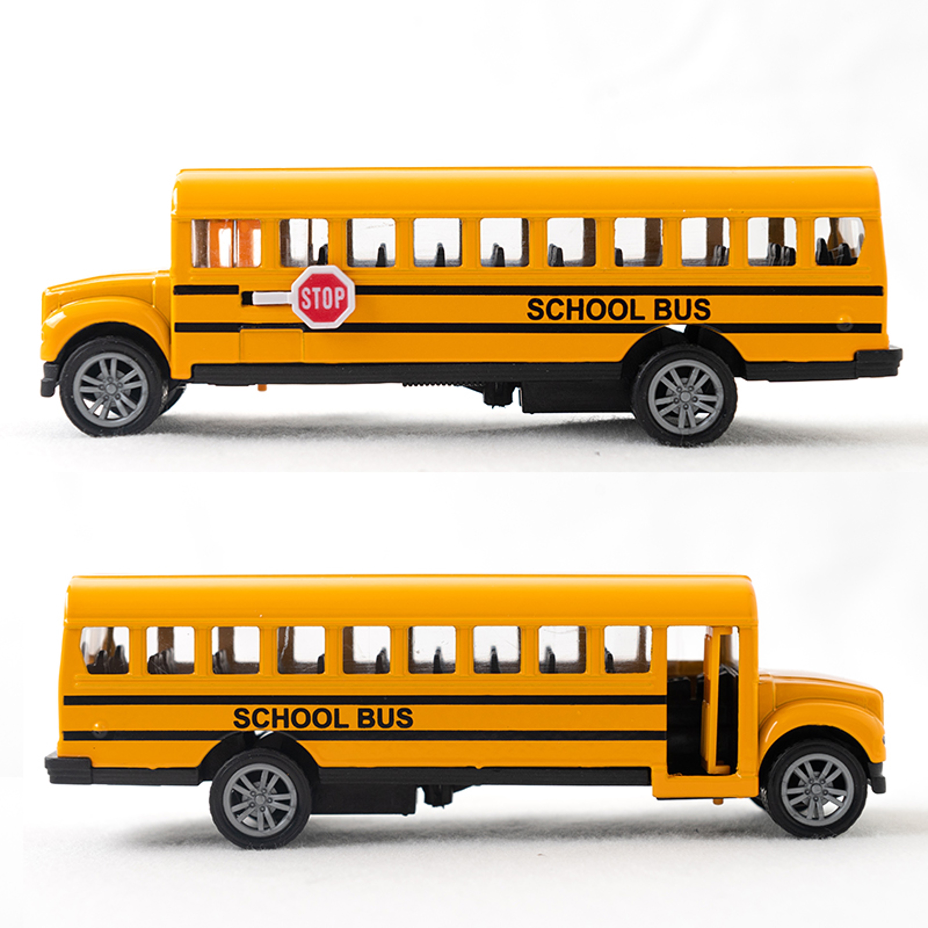 Classic Die Cast School Bus Pull Back Toy Bus Alloy Collectible Model for Kids & Collectors – view 5