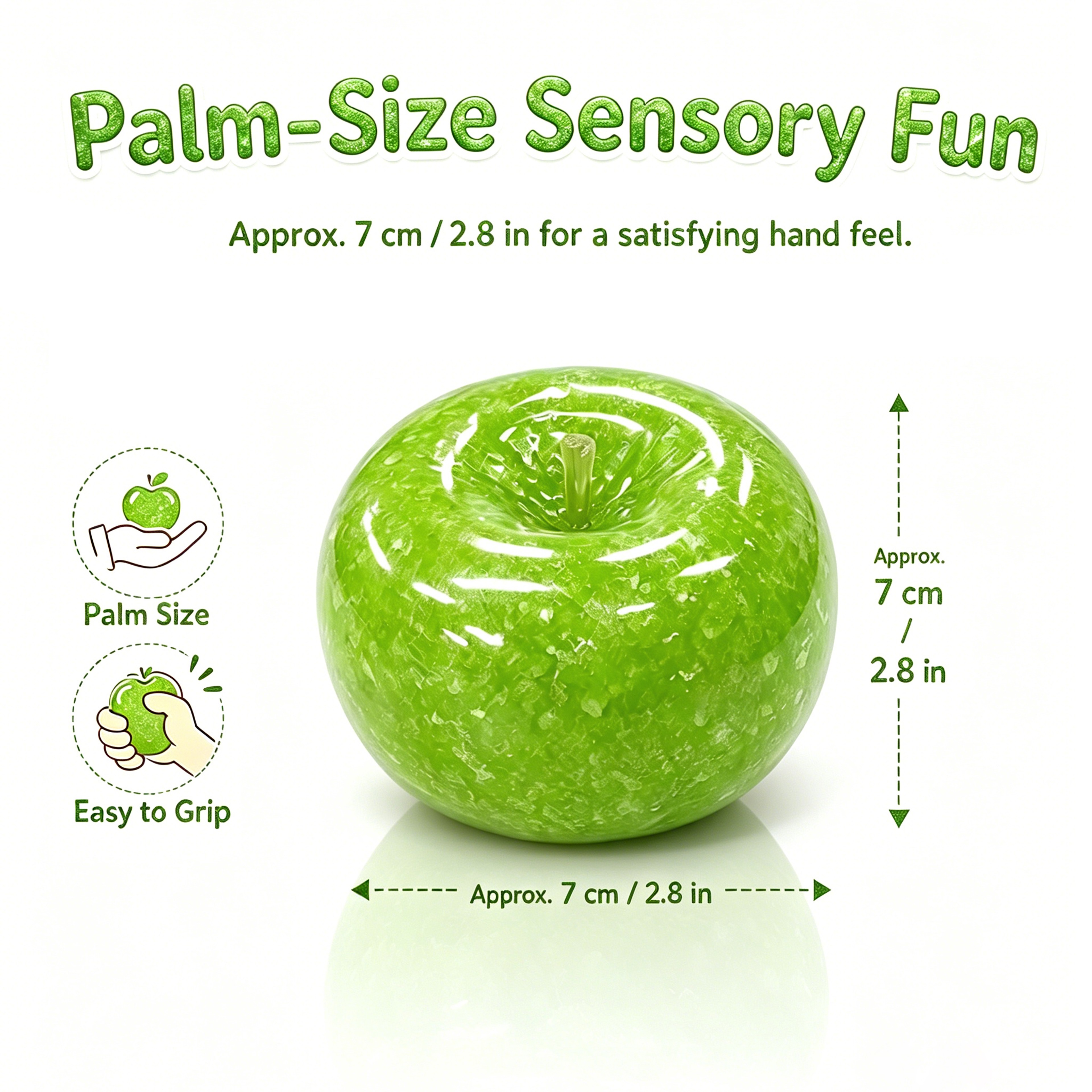 Apple Squishy Stress Relief Toy Moldable Non-Bounce Fidget Toy for Sensory Relaxation – view 2