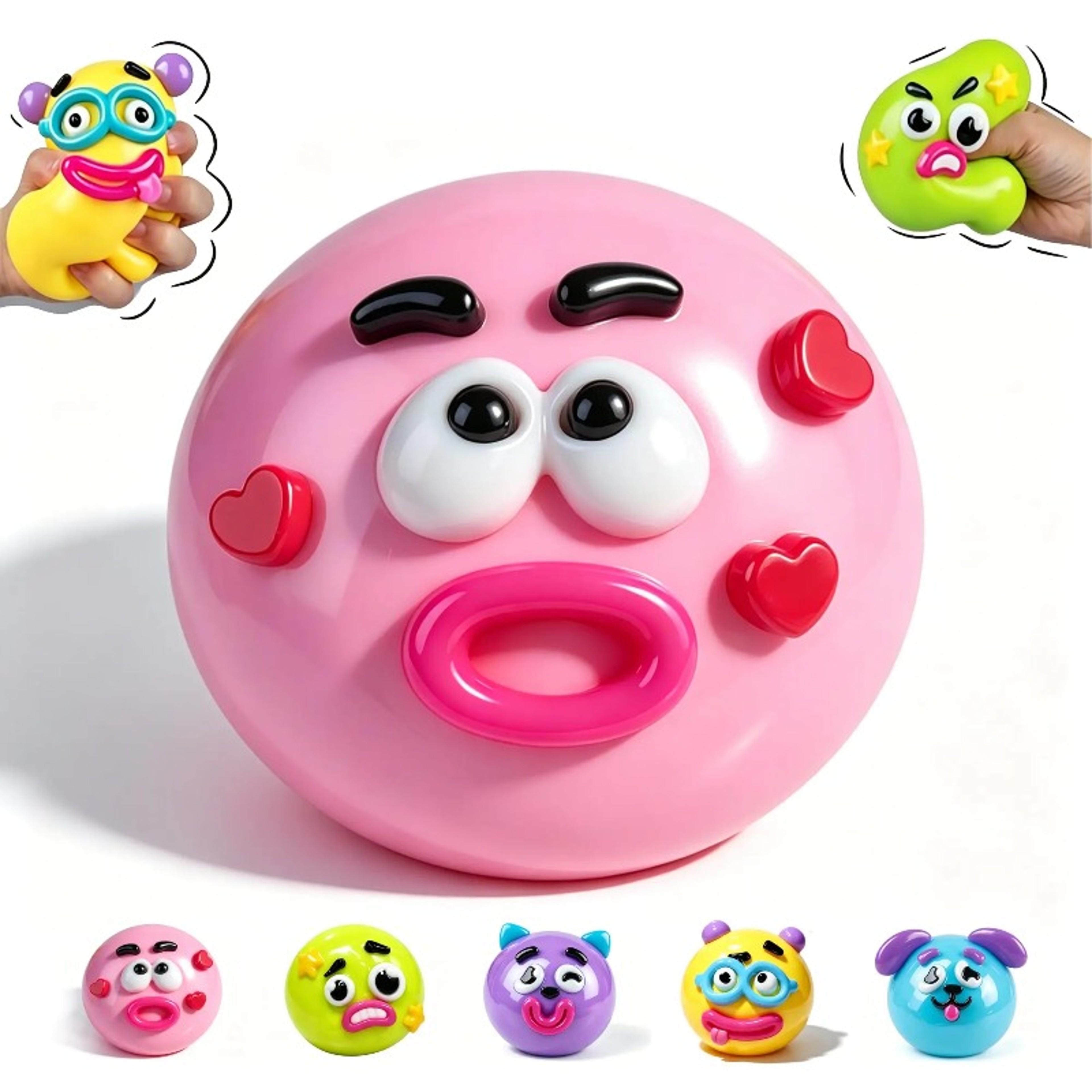 Smushers Dog Face Squishy Slow Rise Sensory Fidget Toy For Stress Relief 1