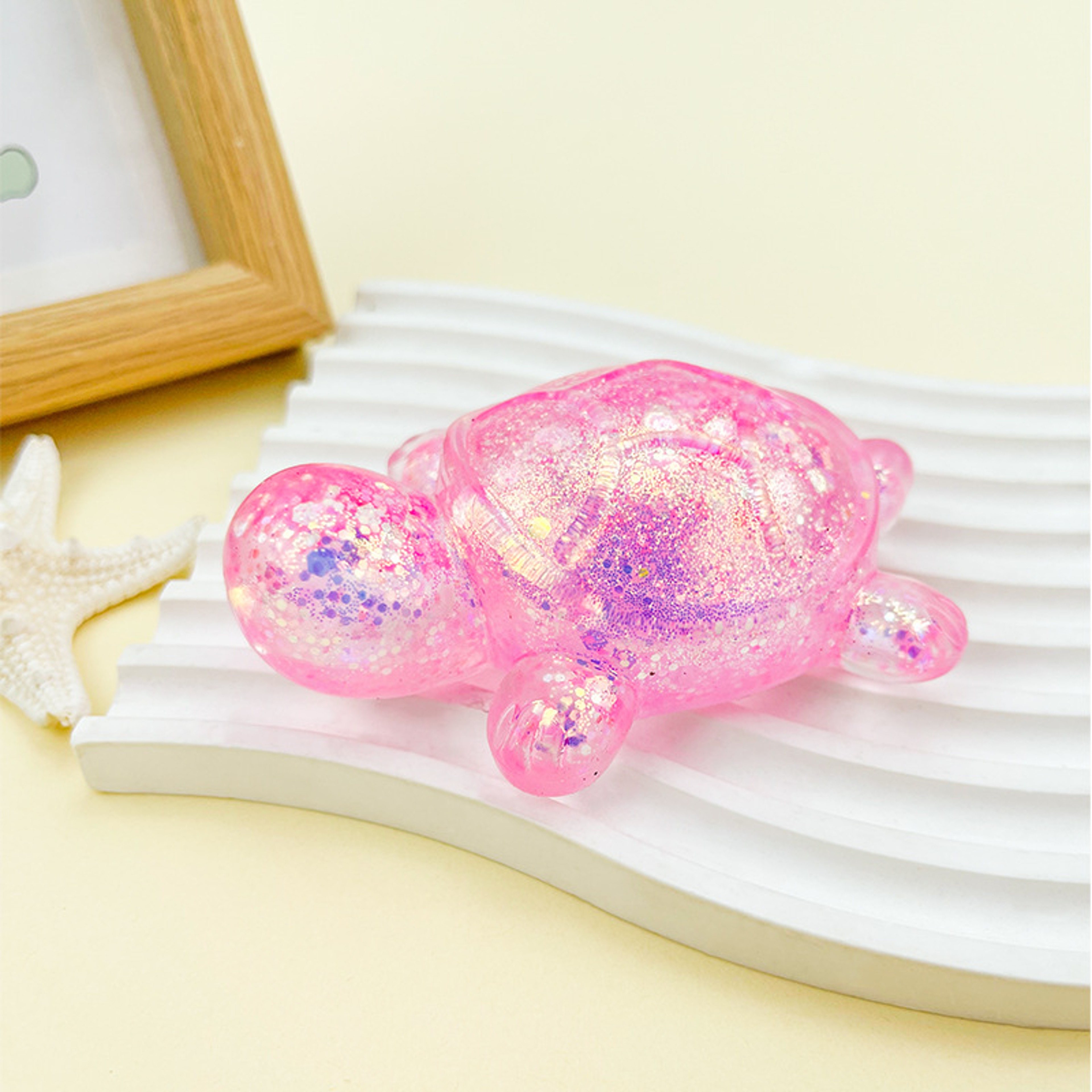 Cute Squishy Turtle Toy Glitter Sensory Stress Relief Squeeze Fidget For Kids  Adults 8