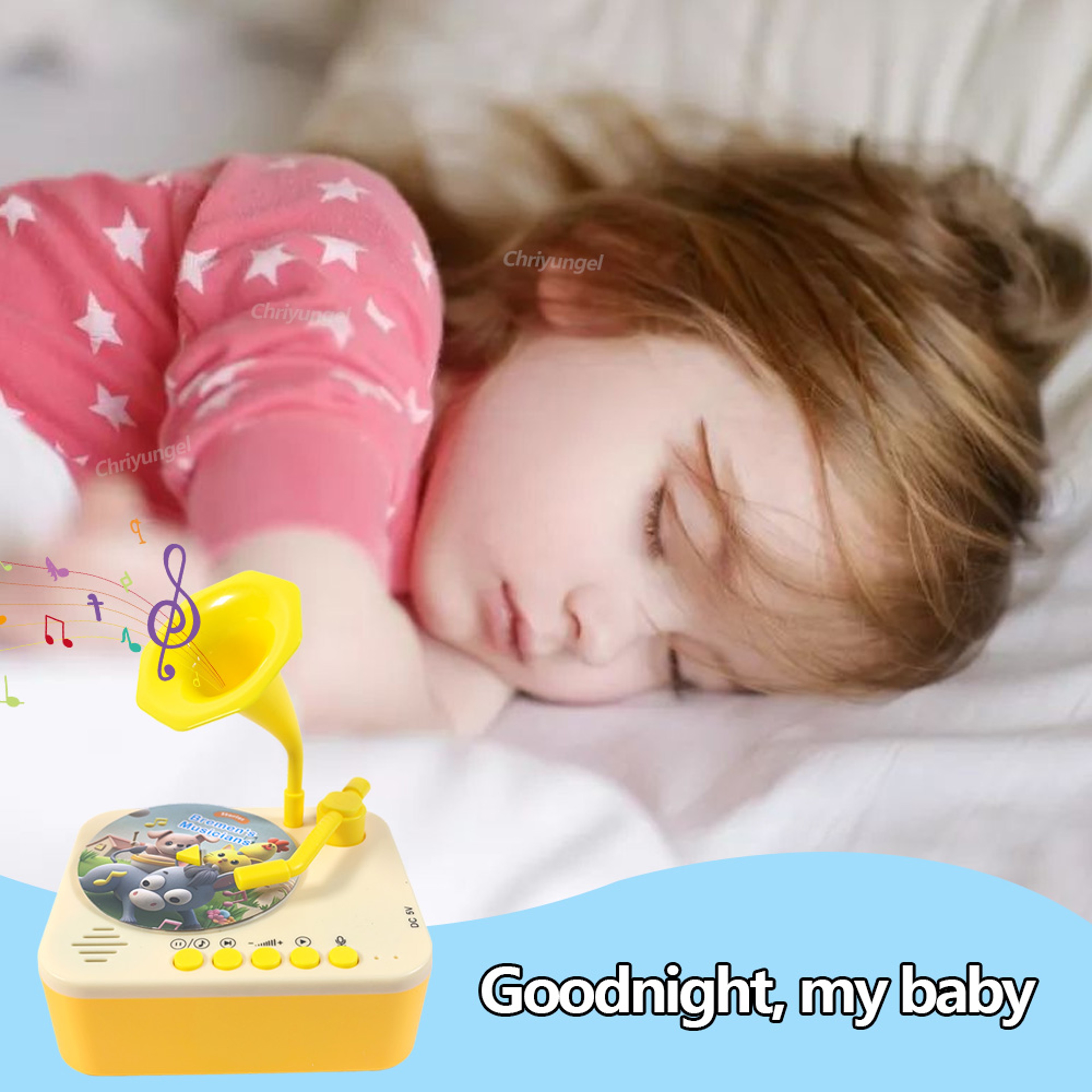 Kids Story Player Gramophone with 93 Audio Cards Screen Free Early Learning Music Toy – view 5