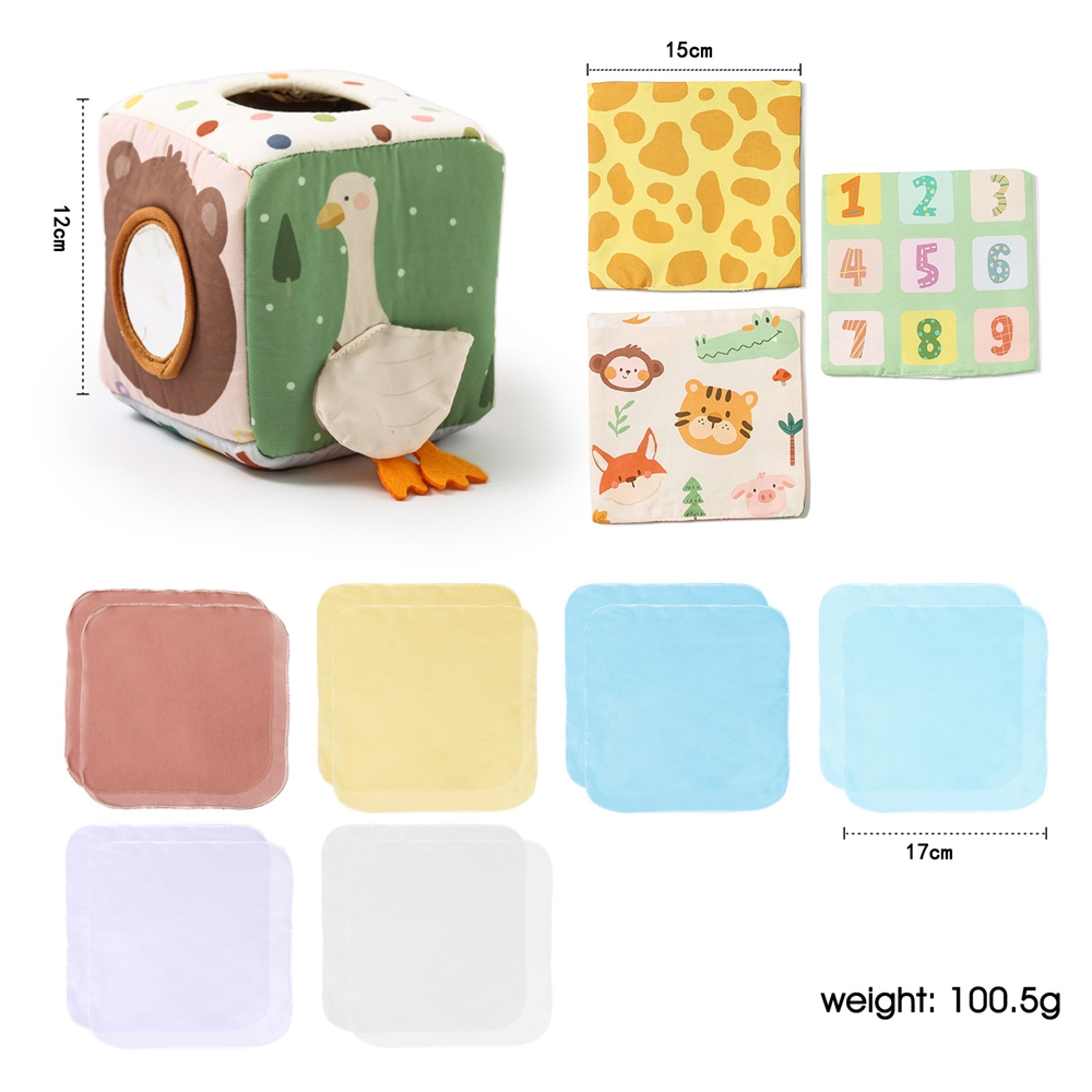 Montessori Baby Sensory Tissue Box Early Learning Toy for Fine Motor Skill Development – view 6