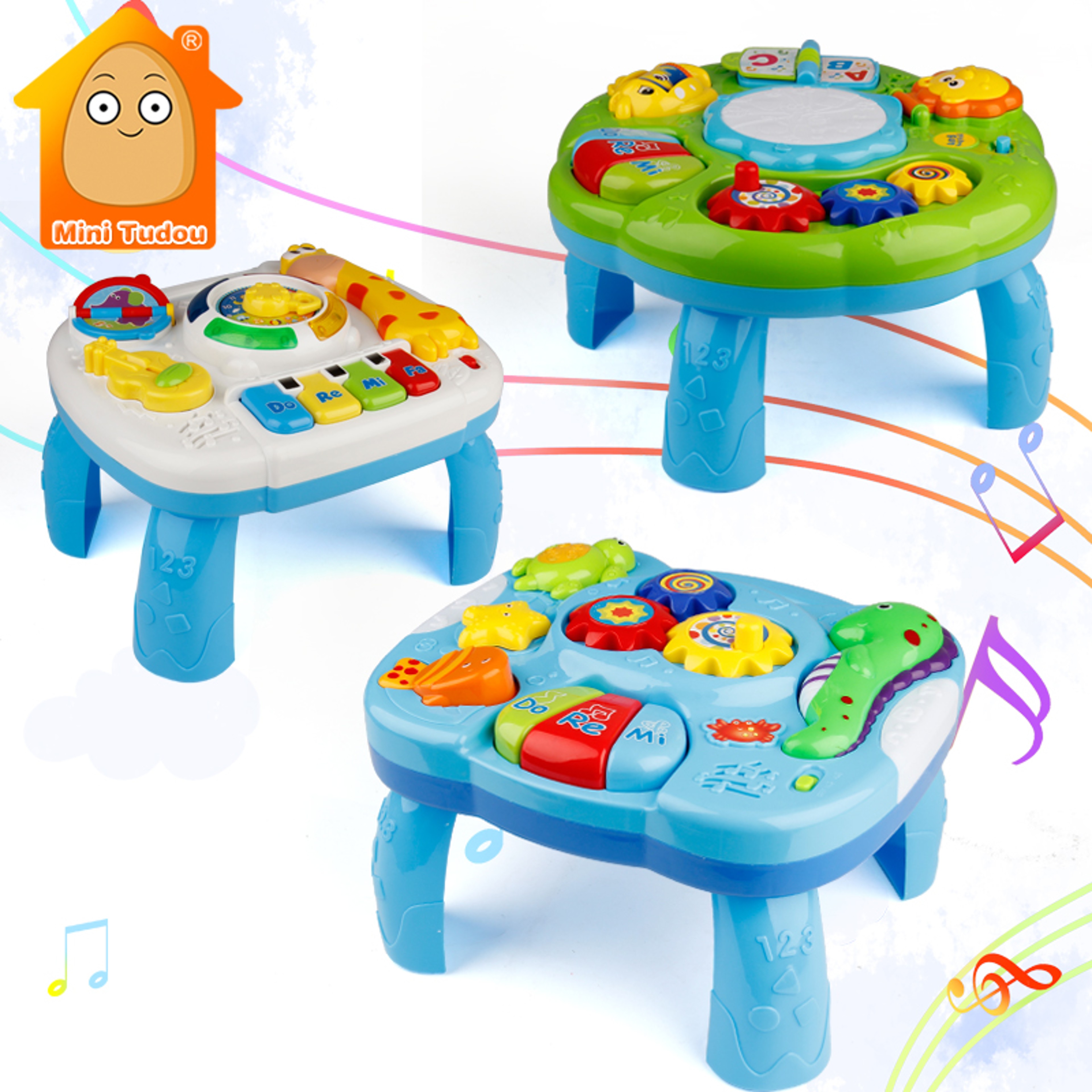 Musical Learning Activity Table for Babies Interactive Educational Toy with Lights and Sounds – view 1