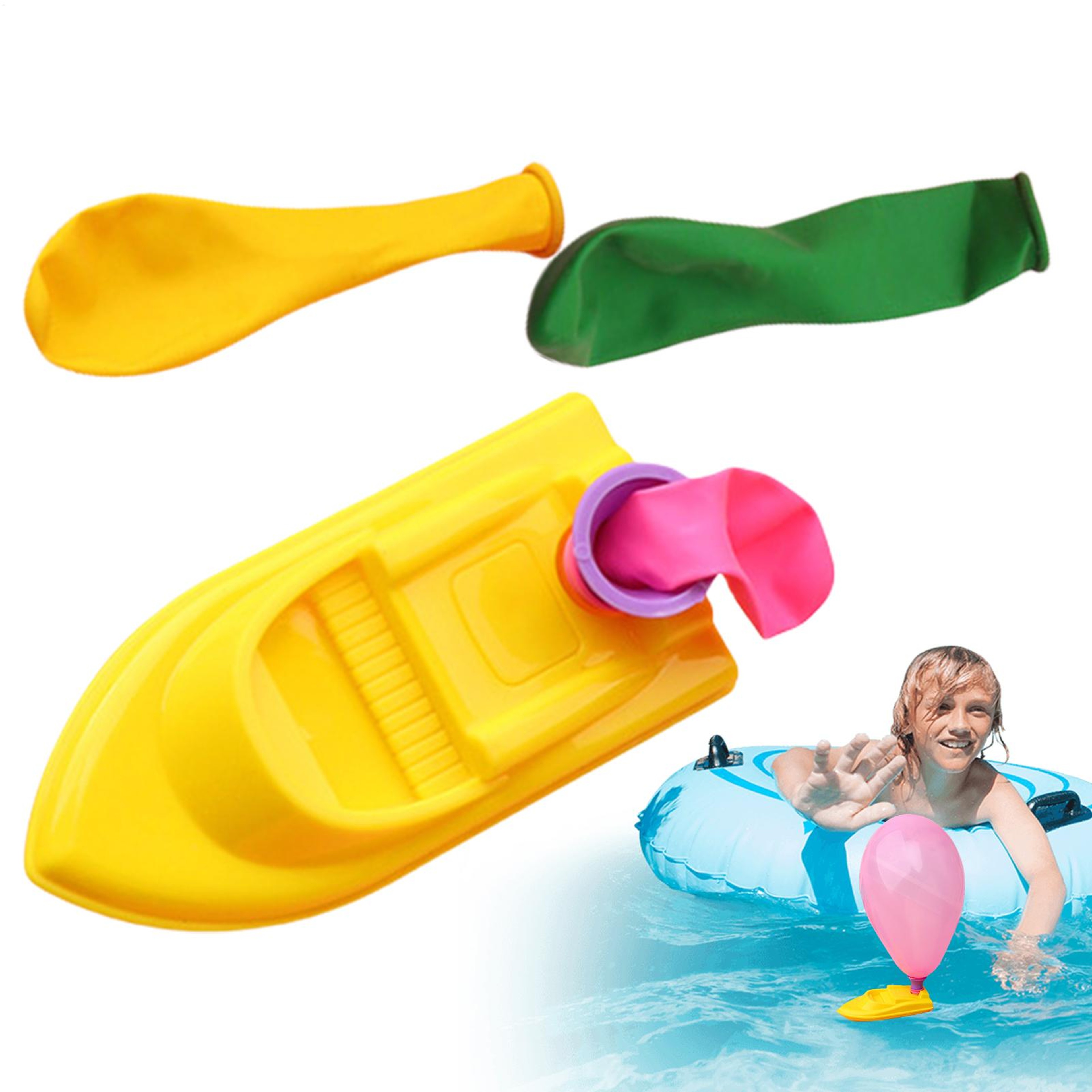 Balloon Powered Boat DIY Science Experiment STEM Bath Toy For Kids 0