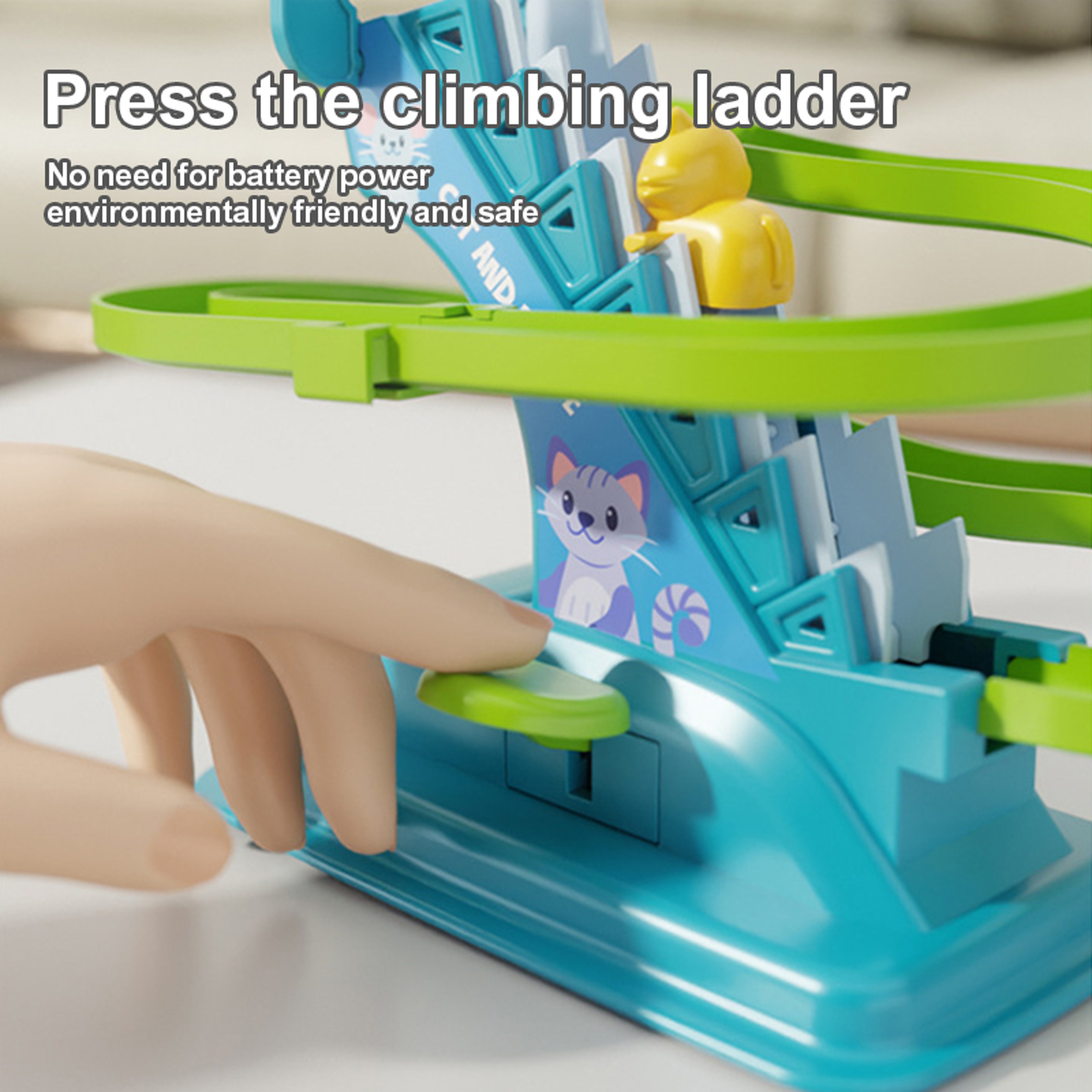 Interactive Cat and Mouse Track Toy Climbing Stairs Puzzle for Toddlers and Preschool Kids – view 3