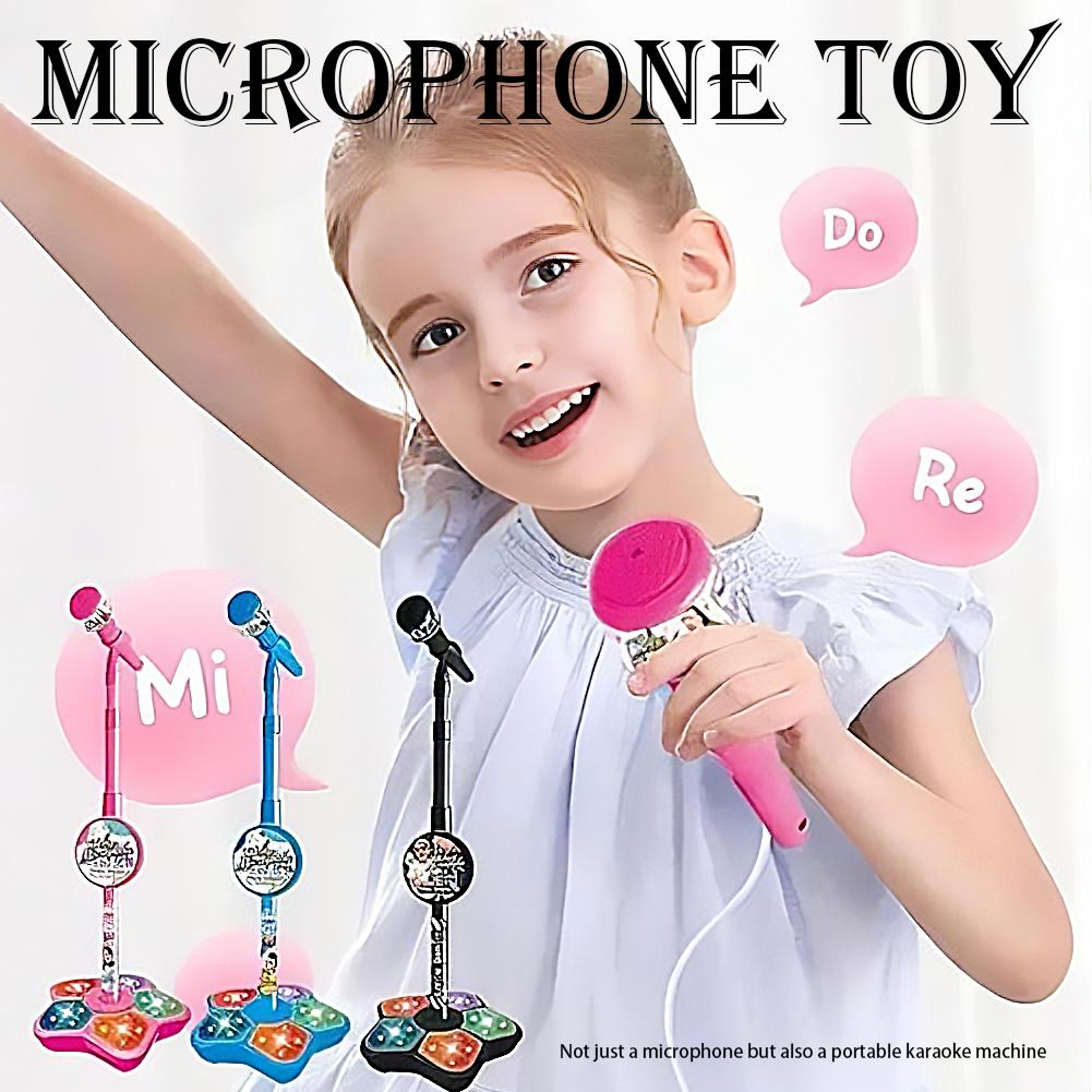 Kids Karaoke Microphone with Stand Musical Singing Toy for Boys and Girls – view 2