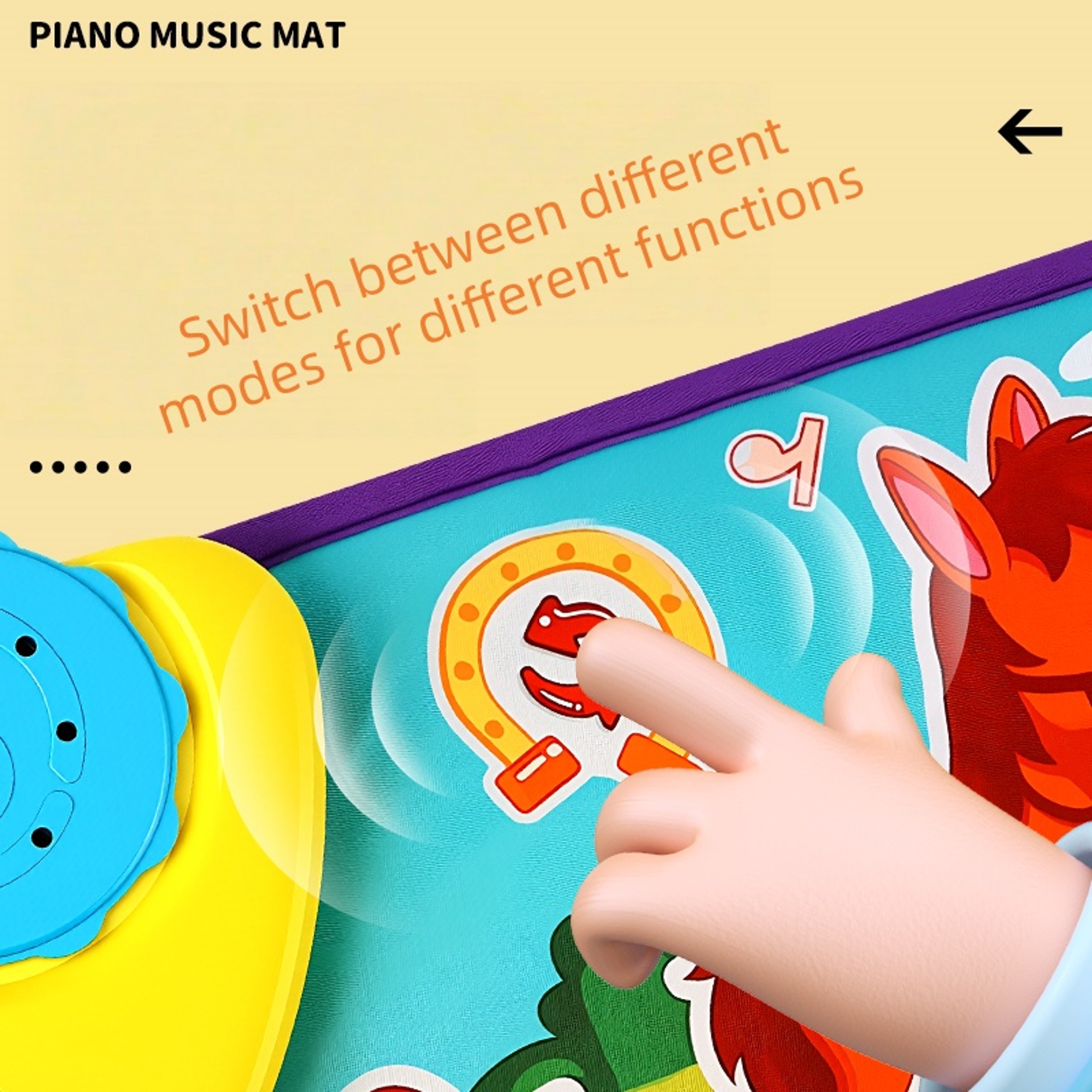 Kids Piano Mat Musical Dance Floor Piano Toy for Toddlers Educational Music Play Mat – view 5