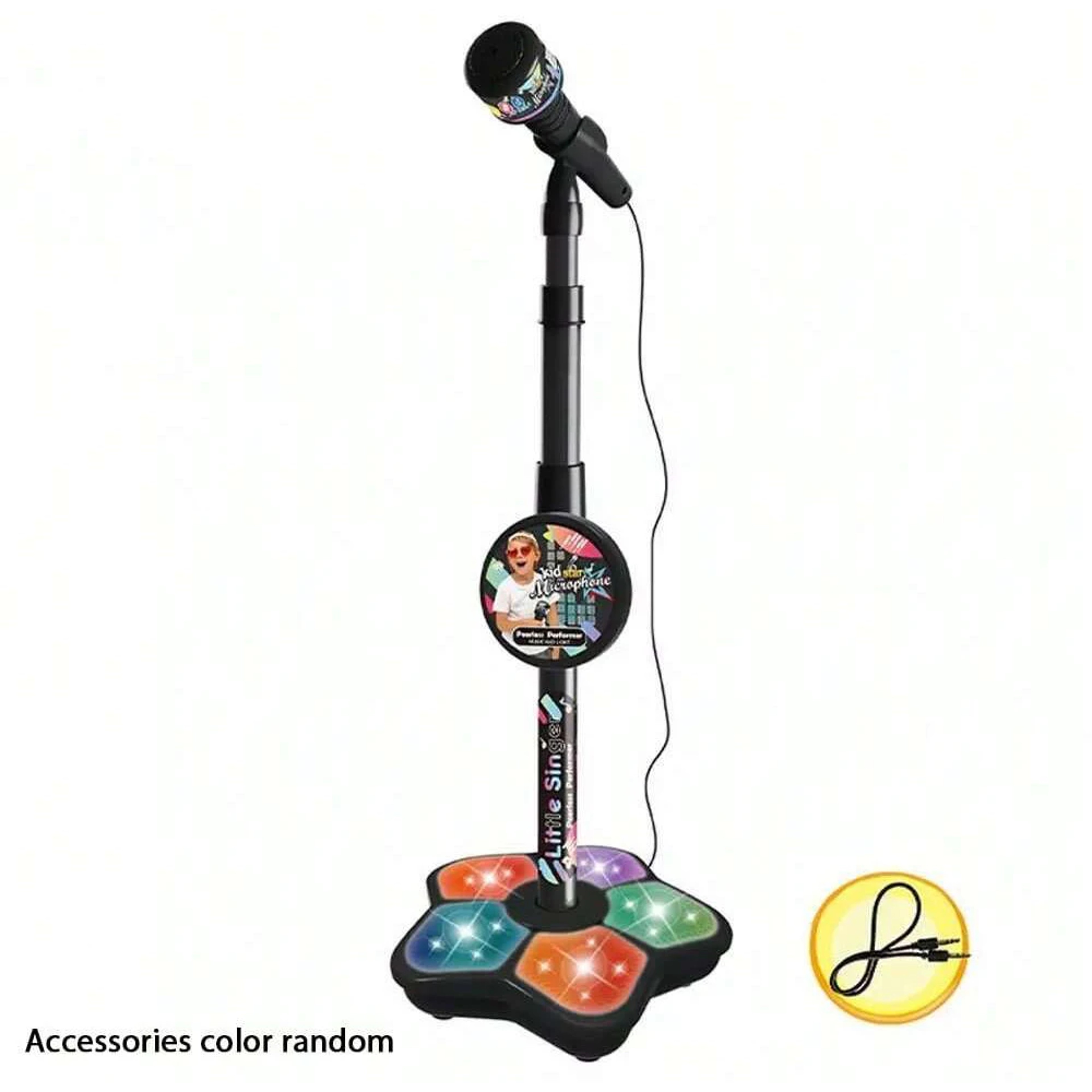 Kids Karaoke Microphone Stand with Electronic Amplifier and Adjustable Mic for Singing Fun – view 8