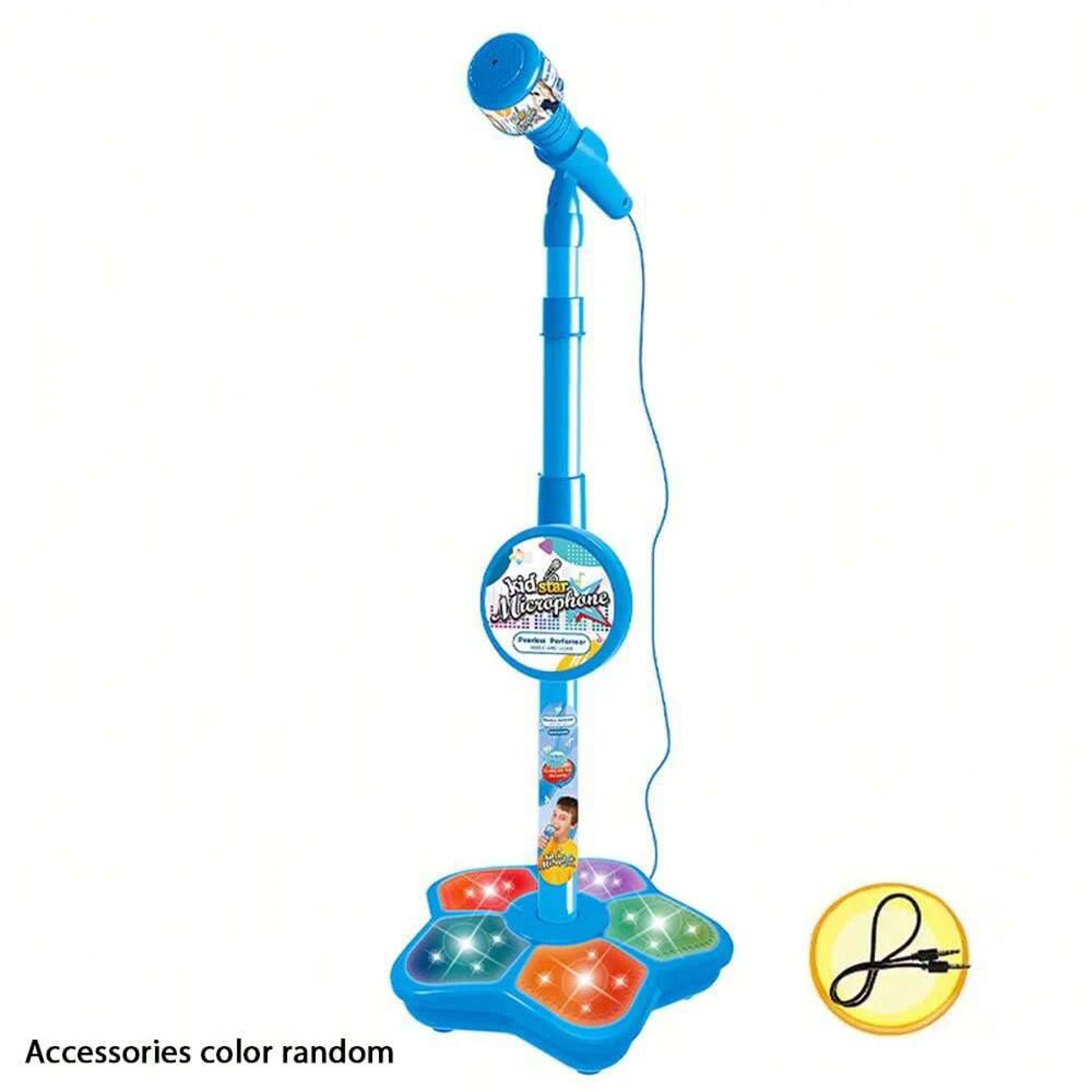 Kids Karaoke Microphone Stand with Electronic Amplifier and Adjustable Mic for Singing Fun – view 9